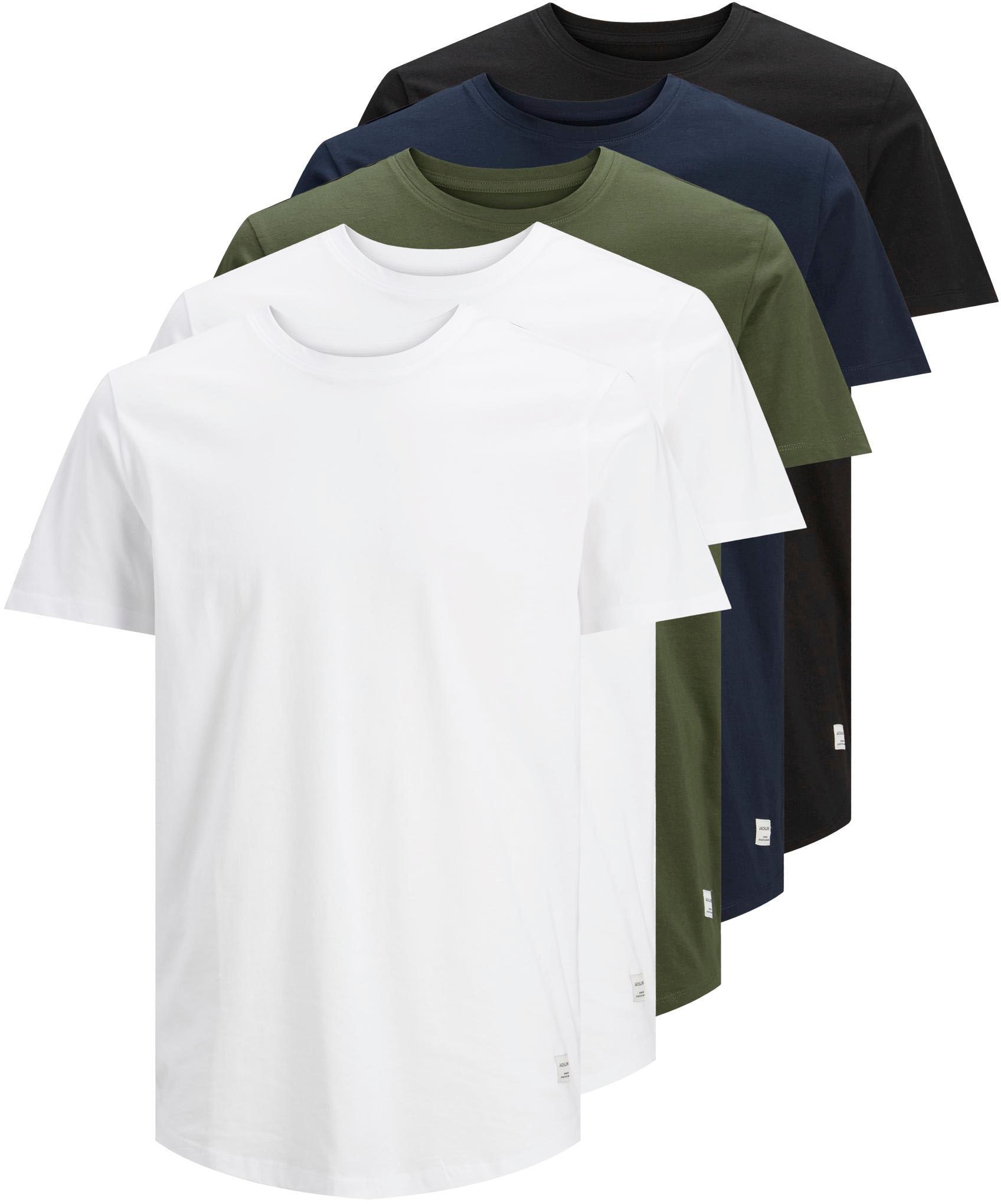 Jack & Jones T-Shirt »JJENOA TEE SS CREW NECK 5PK MP NOOS«, (Packung, 5 tlg., 5er-Pack)