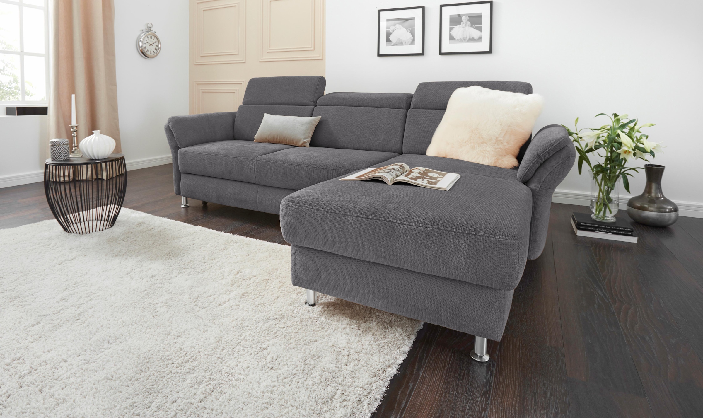 sit&more Ecksofa »Avignon L-Form«, Kopfteilverstellung, wahlweise mit Bettf günstig online kaufen
