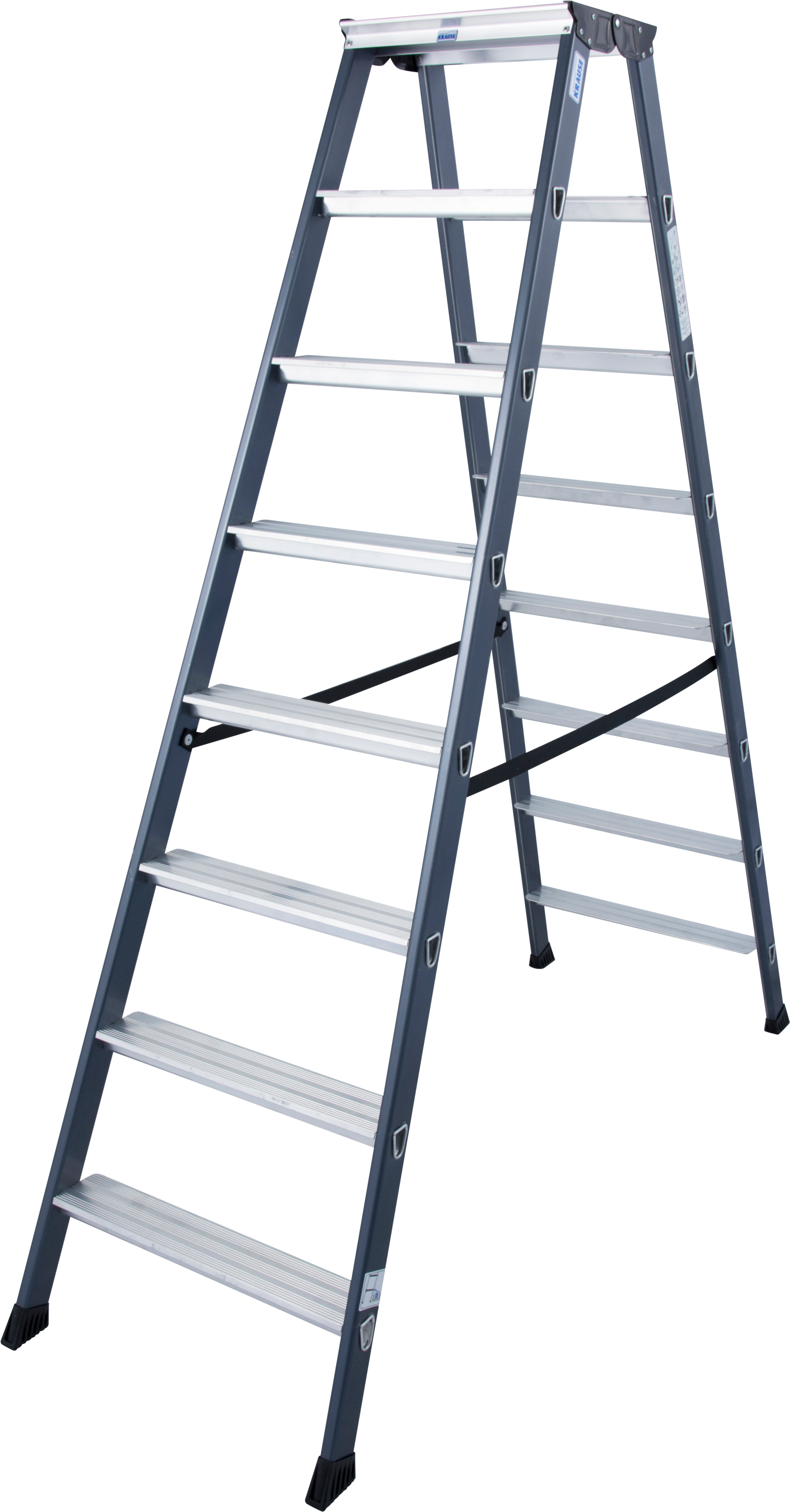 KRAUSE Doppelleiter »SePro D« Alu eloxiert, 2x8 Stufen, Arbeitshöe ca. 327 cm