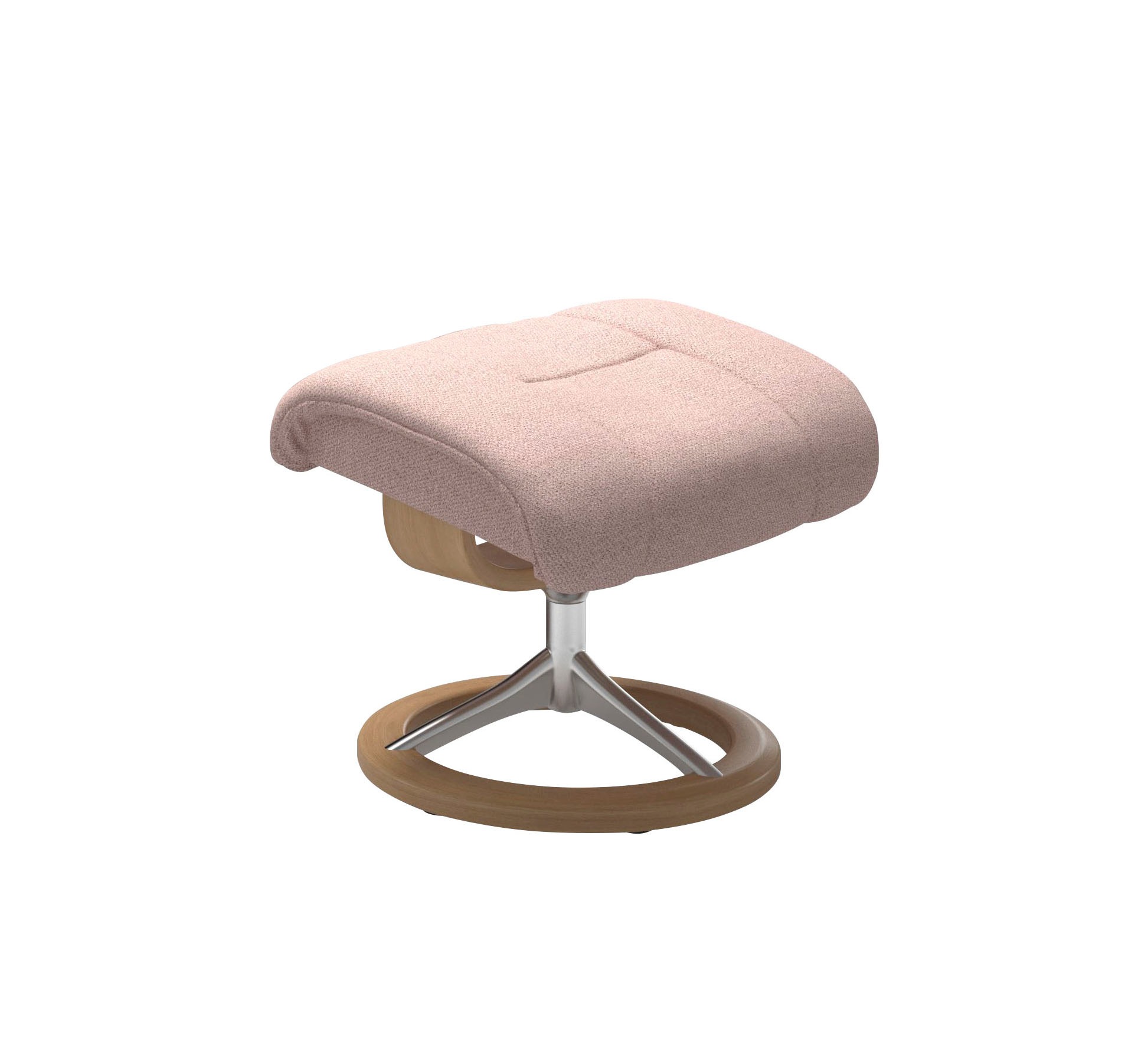 Stressless® Relaxsessel »Reno«, (Set, Relaxsessel mit Hocker), mit Hocker, mit Signature Base, Größe S, M & L, Gestell Eiche
