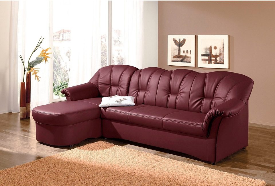 DOMO collection Ecksofa »Papenburg, zeitlose Rückensteppung, elegante Forme günstig online kaufen
