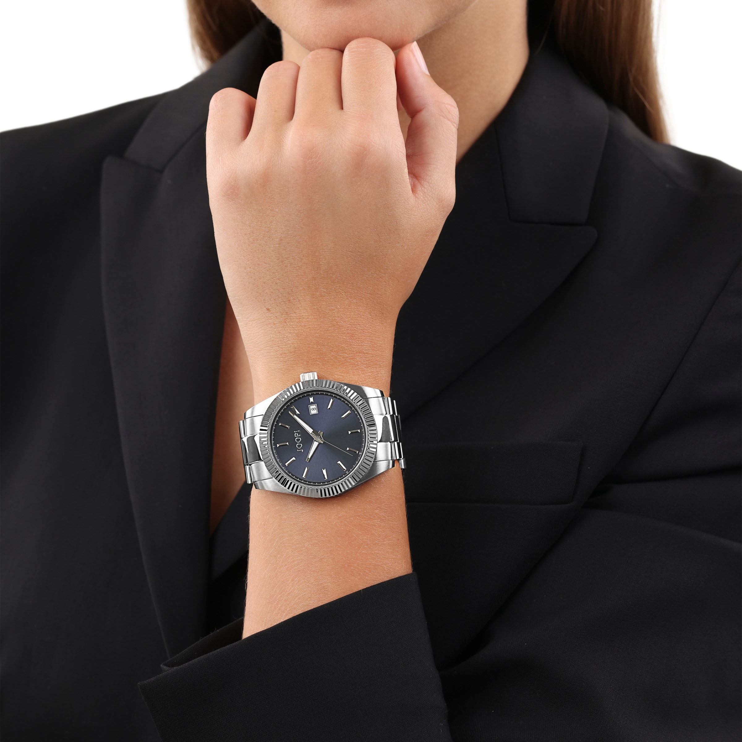 JOOP! Quarzuhr, Armbanduhr, Damenuhr, Herrenuhr, analog, Datum, Edelstahlarmband