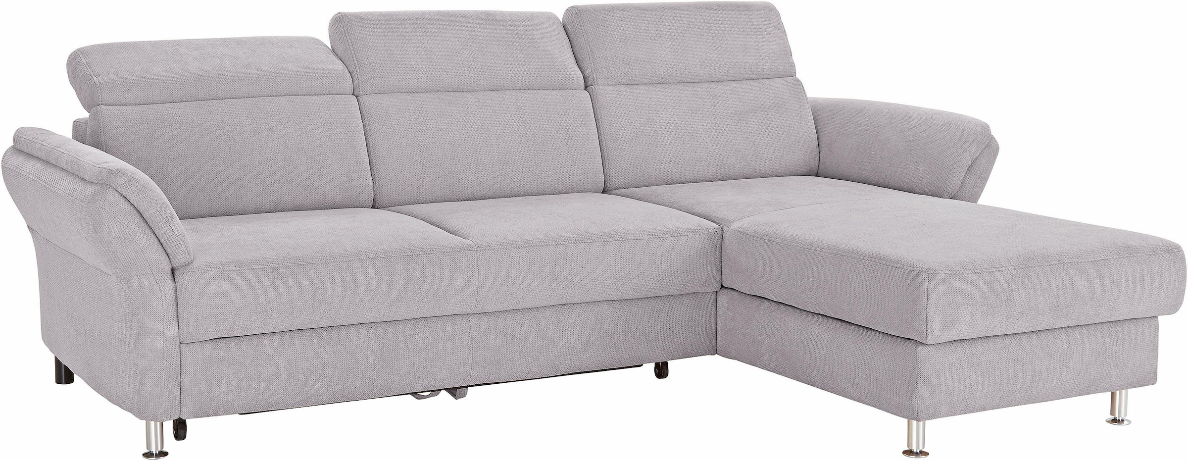 sit&more Ecksofa »Avignon L-Form«, Kopfteilverstellung, wahlweise mit Bettfunktion und Bettkasten