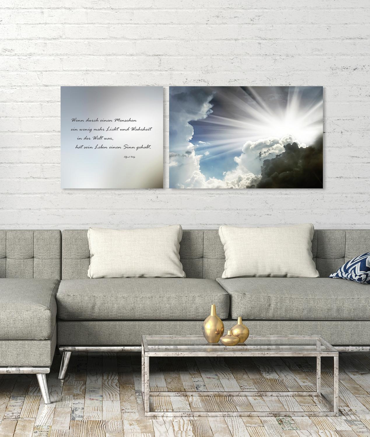 queence Leinwandbild »Menschen«, Himmel-Himmelsbilder-Kunst-Modern-Spa-Spa günstig online kaufen