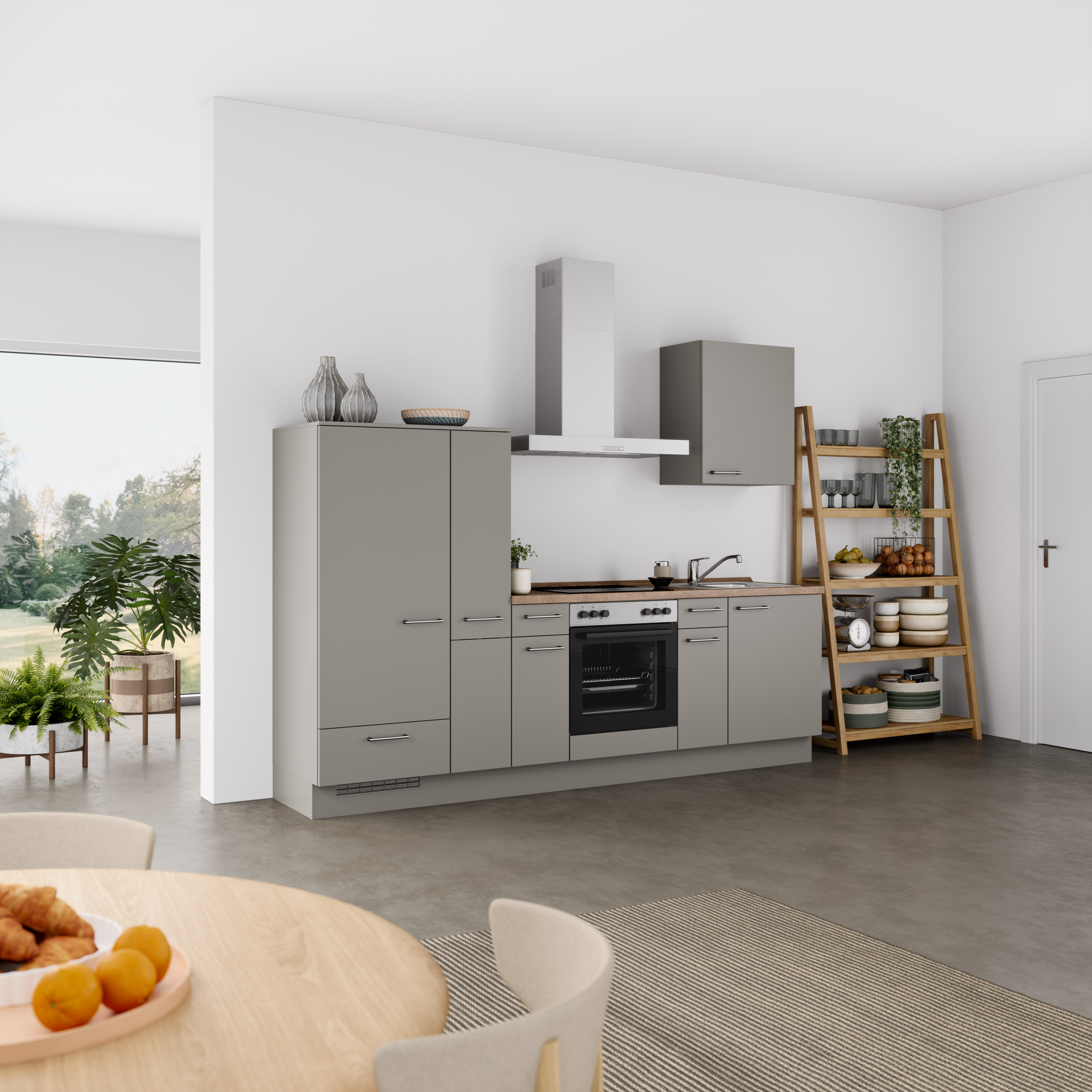 nobilia® Küchenzeile »"Laser I", Ausrichtung wählbar, Breite 270 cm« vormon günstig online kaufen