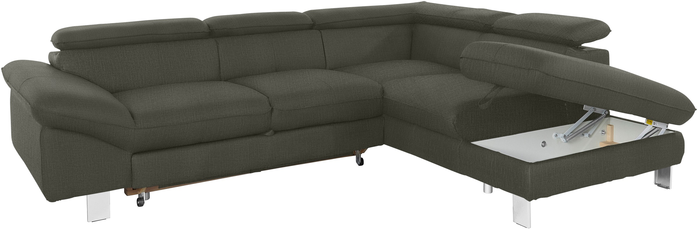COTTA Ecksofa »Driver L-Form«, mit Kopfteilverstellung, wahlweise mit Bettfunktion & Bettkasten