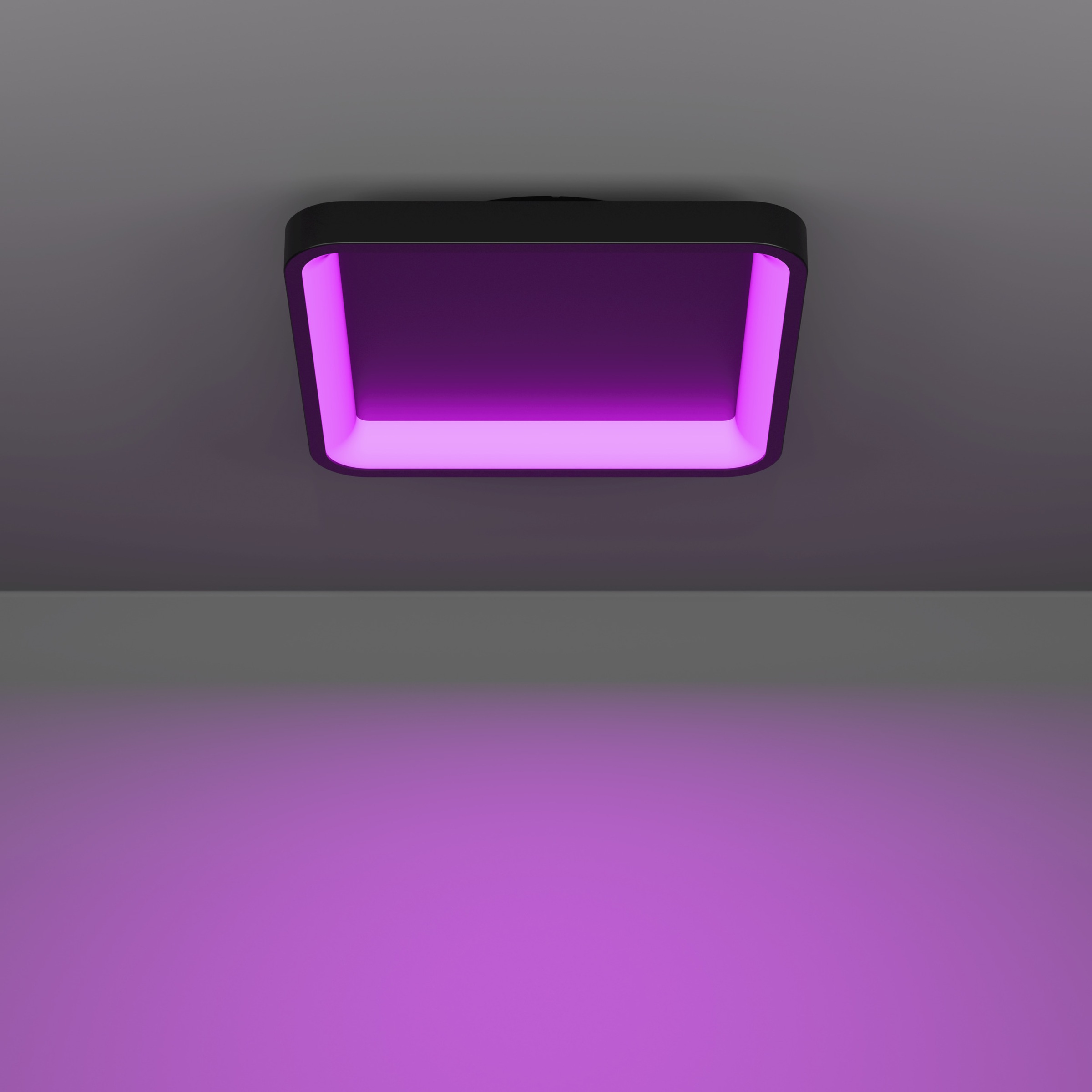 EGLO LED Deckenleuchte »LORETELLO-Z Deckenlampe - Stahl - LED - 20W - IP20« LED-Modul 1 Stk. Kaltweiß | Neutralweiß | RGB | Warmweiß Wohzimmerlampe, Esszimmerlampe, Flur, Schlafzimmer, L35 x B35 x H7,5cm