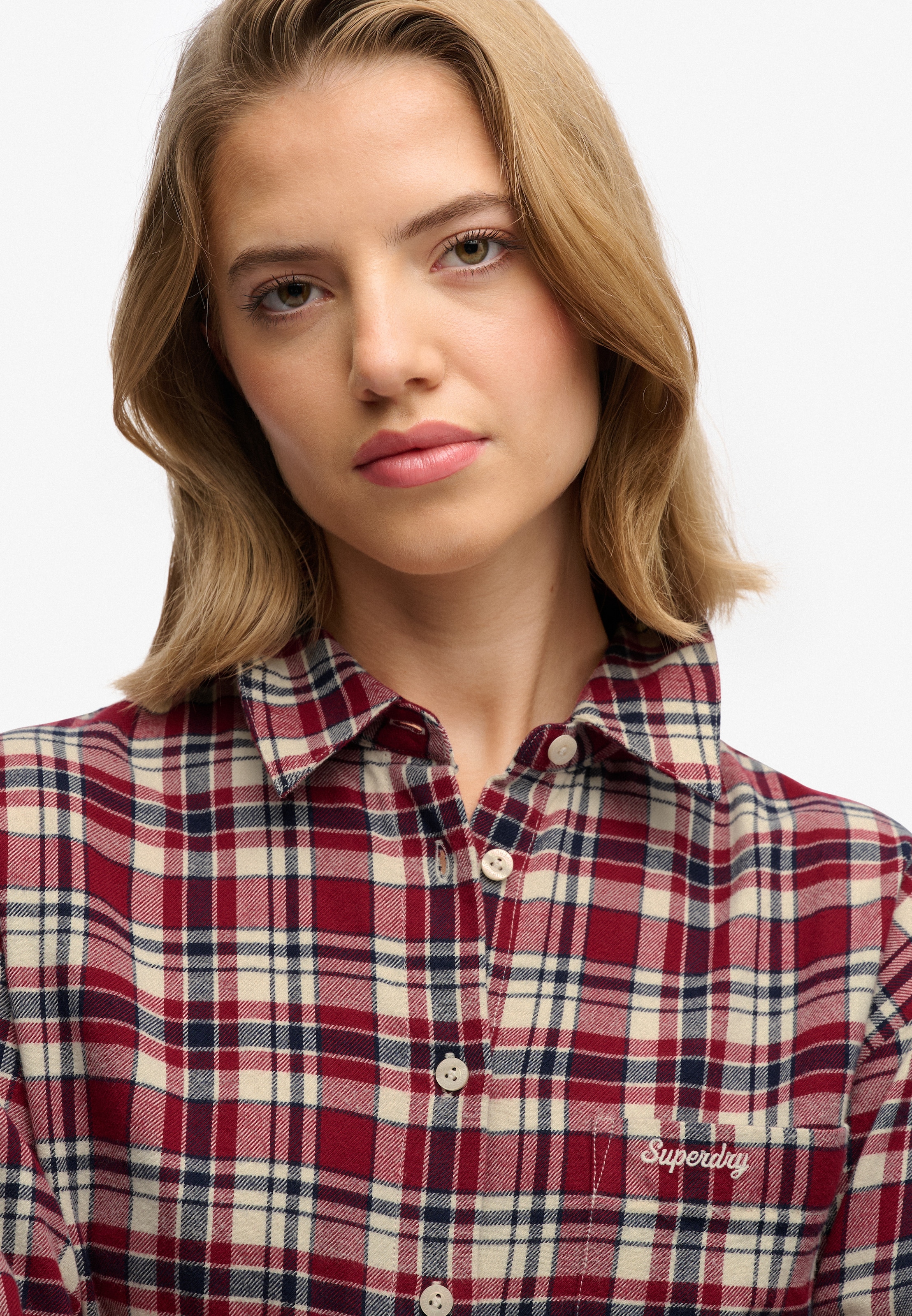 Superdry Karobluse »CHECK FLANNEL RELAXED SHIRT« Baumwolle, relaxed fit, aus weichem Flanell