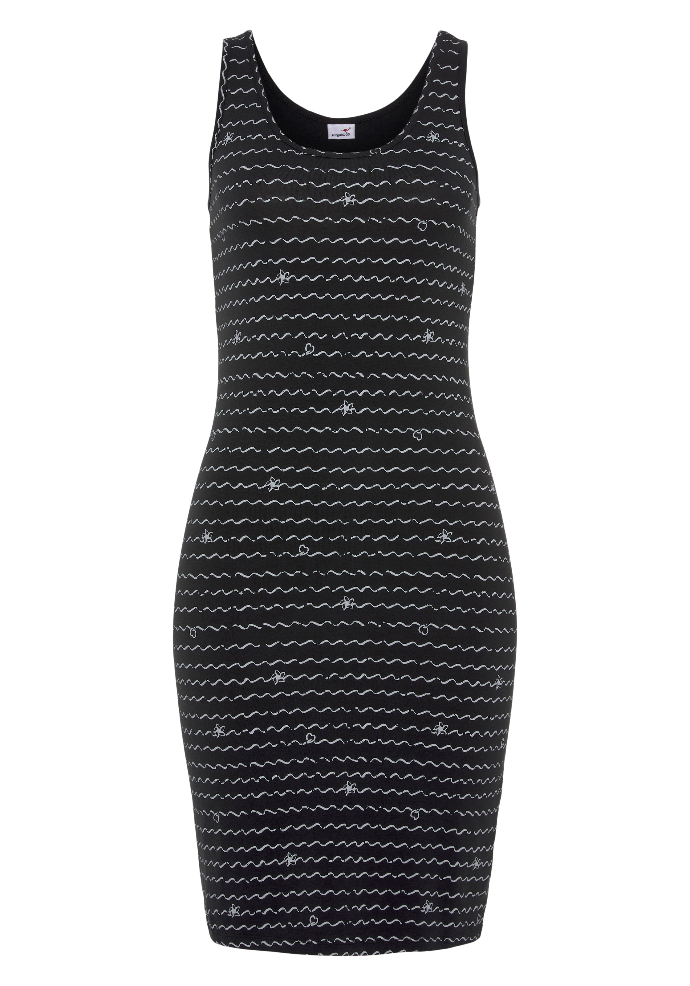 KangaROOS Jerseykleid, (2 tlg.), bedrucktes Design, aus Baumwolle und Modal