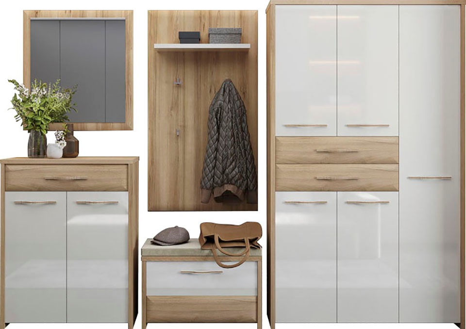Home affaire Garderoben-Set »Gala«, (Set, 5 St., Garderobenschrank,Schuhsch günstig online kaufen
