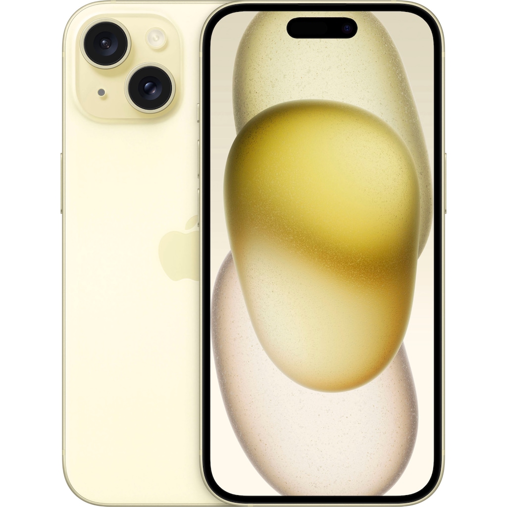 Apple Smartphone »iPhone 15 512GB«, gelb, 15,5 cm/6,1 Zoll, 512 GB Speicherplatz, 48 MP Kamera