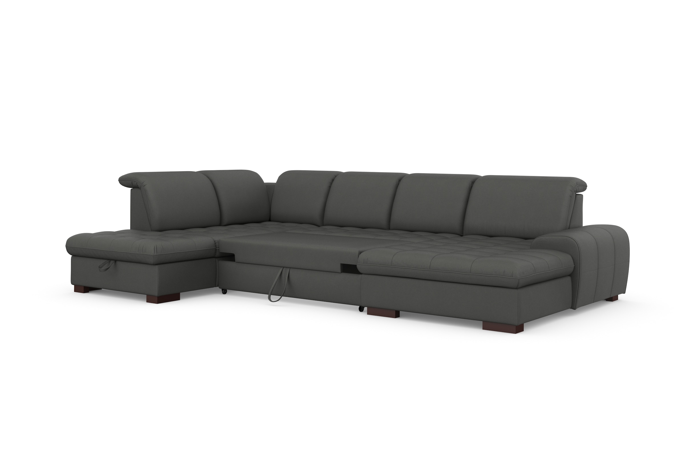 sit&more Wohnlandschaft »Luxor U-Form«, wahlweise mit Bettfunktion, Bettkasten und Kopfteilverstellung