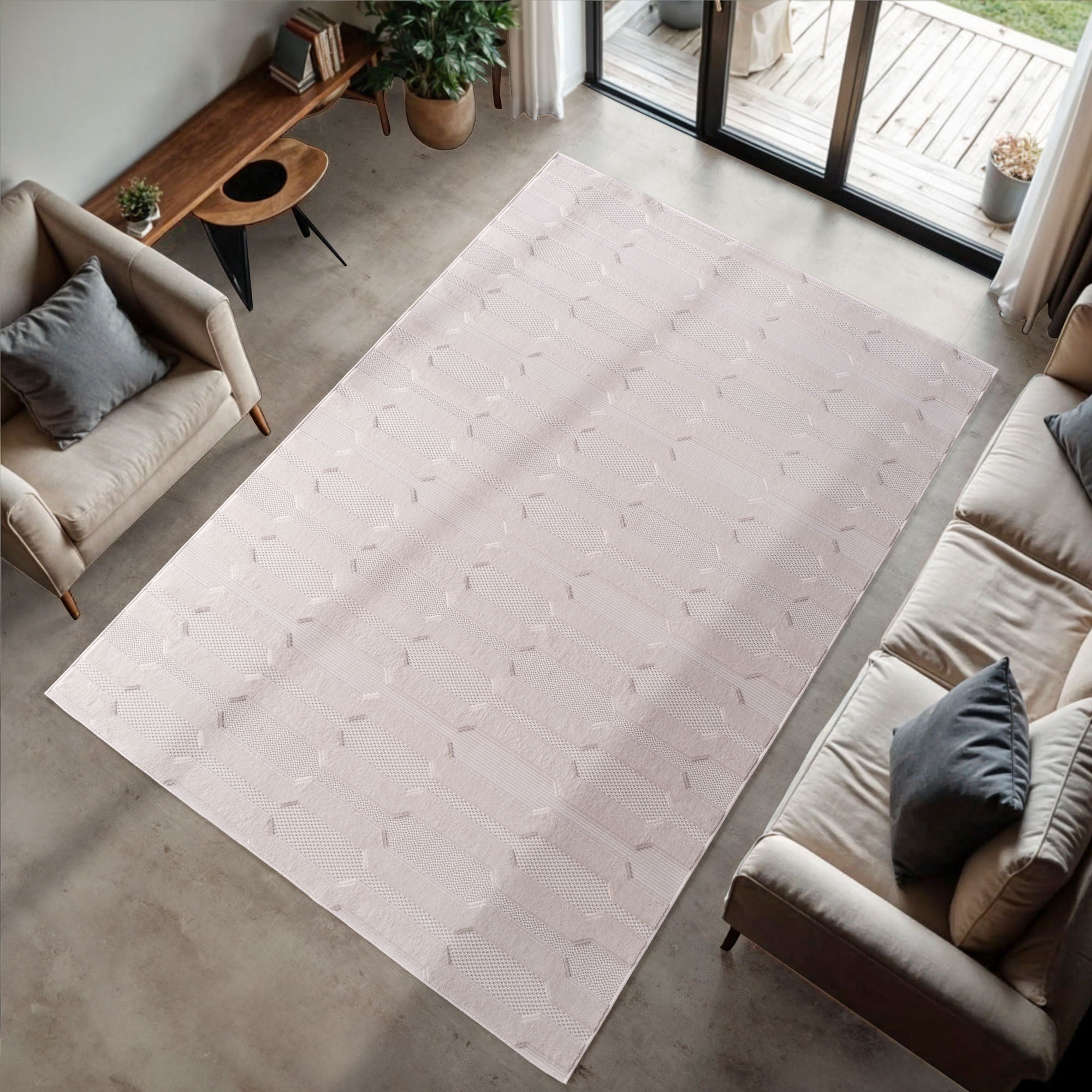 Ayyildiz Teppiche Teppich »DOHA 1658«, rechteckig, 4 mm Höhe, Läufer, 3D Ho günstig online kaufen