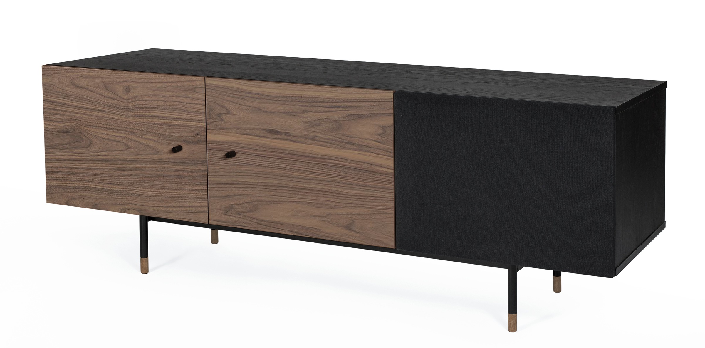 Woodman Kommode, Holzfurnier aus Walnussbaum, Skandinavisches Design