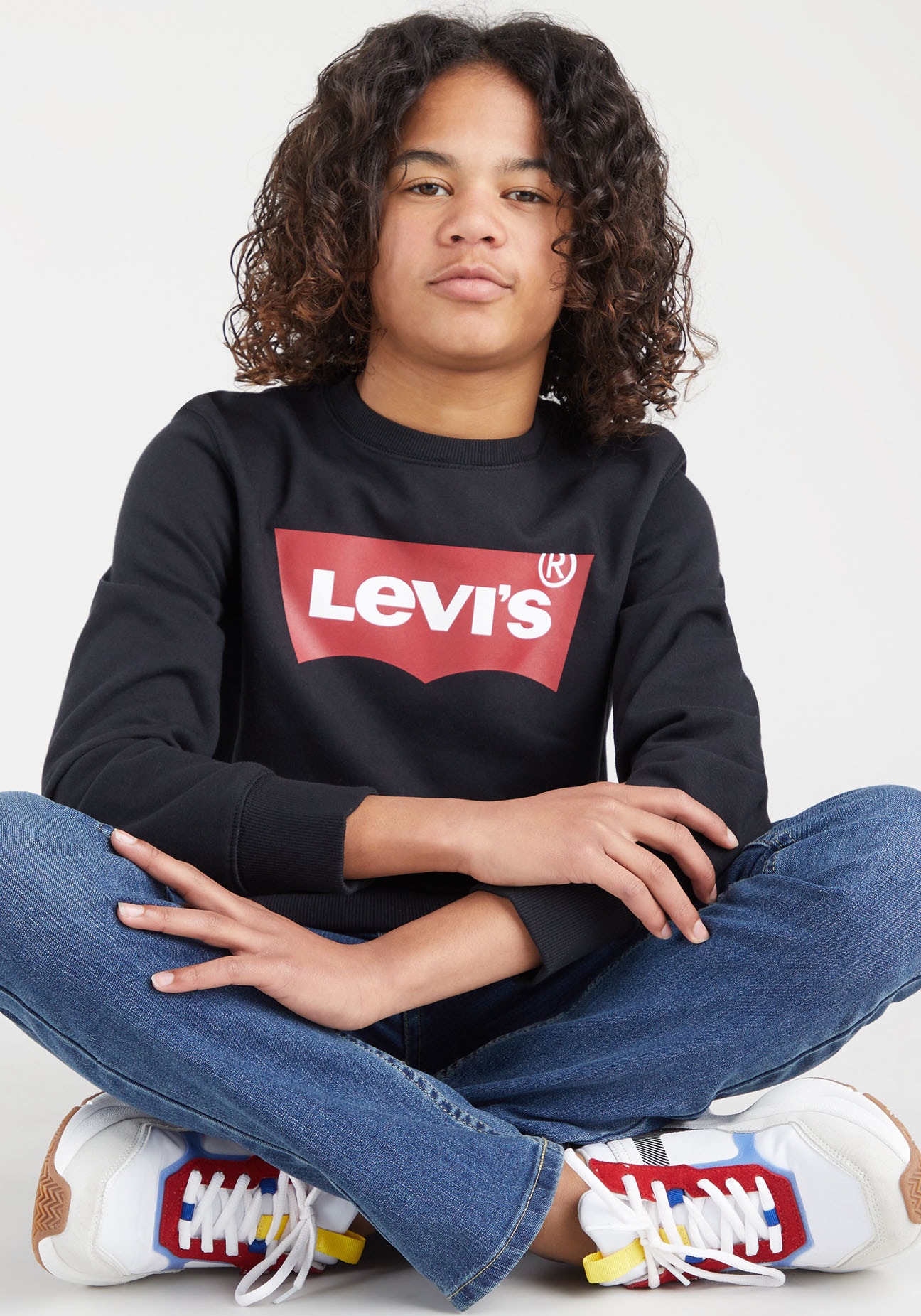 Levi's® Kids Sweatshirt »LVB LVB FRENCH TERRY BATWING«, mit großem Logo