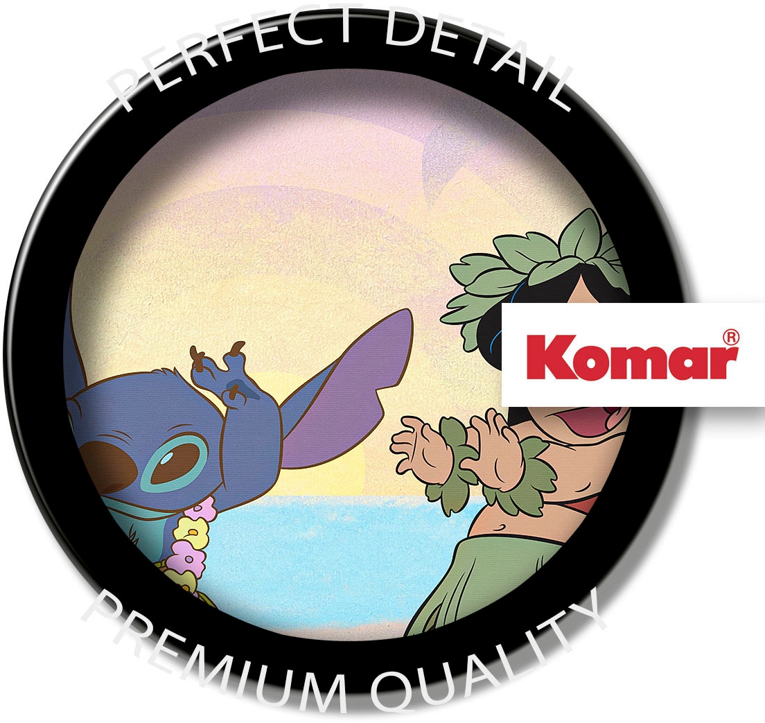 Komar Leinwandbild »Lilo and Stitch Dancing - Größe 60 x 40 cm«, Disney, (1 St., 60 x 40 cm (Breite x Höhe), Keilrahmenbild mit Echtholzrahmen, Kinderzimmer