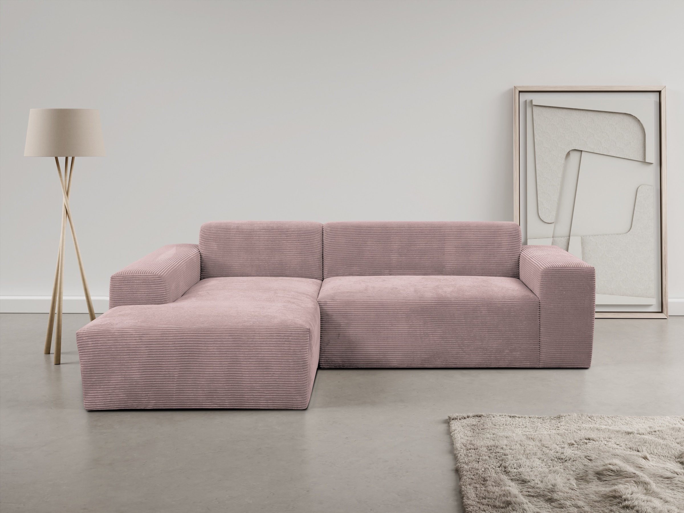 OTTO home Ecksofa »Zeus-L modern & zeitlos, Breite 253 cm, bequemes Sofa« C günstig online kaufen