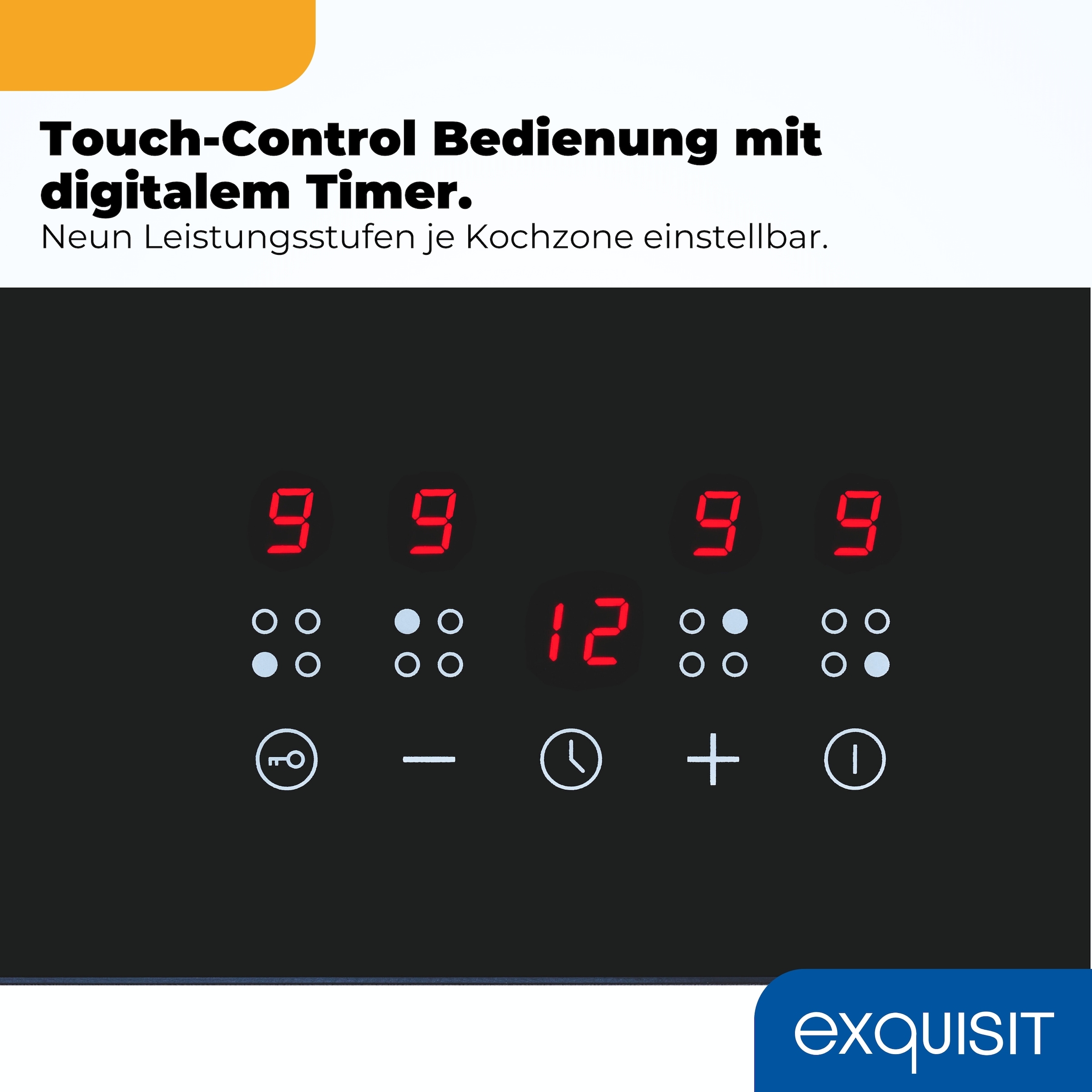 exquisit Elektro-Kochfeld »EKC600-490« Glaskeramikkochfeld mit Restwärmeanzeige für mehr Sicherheit