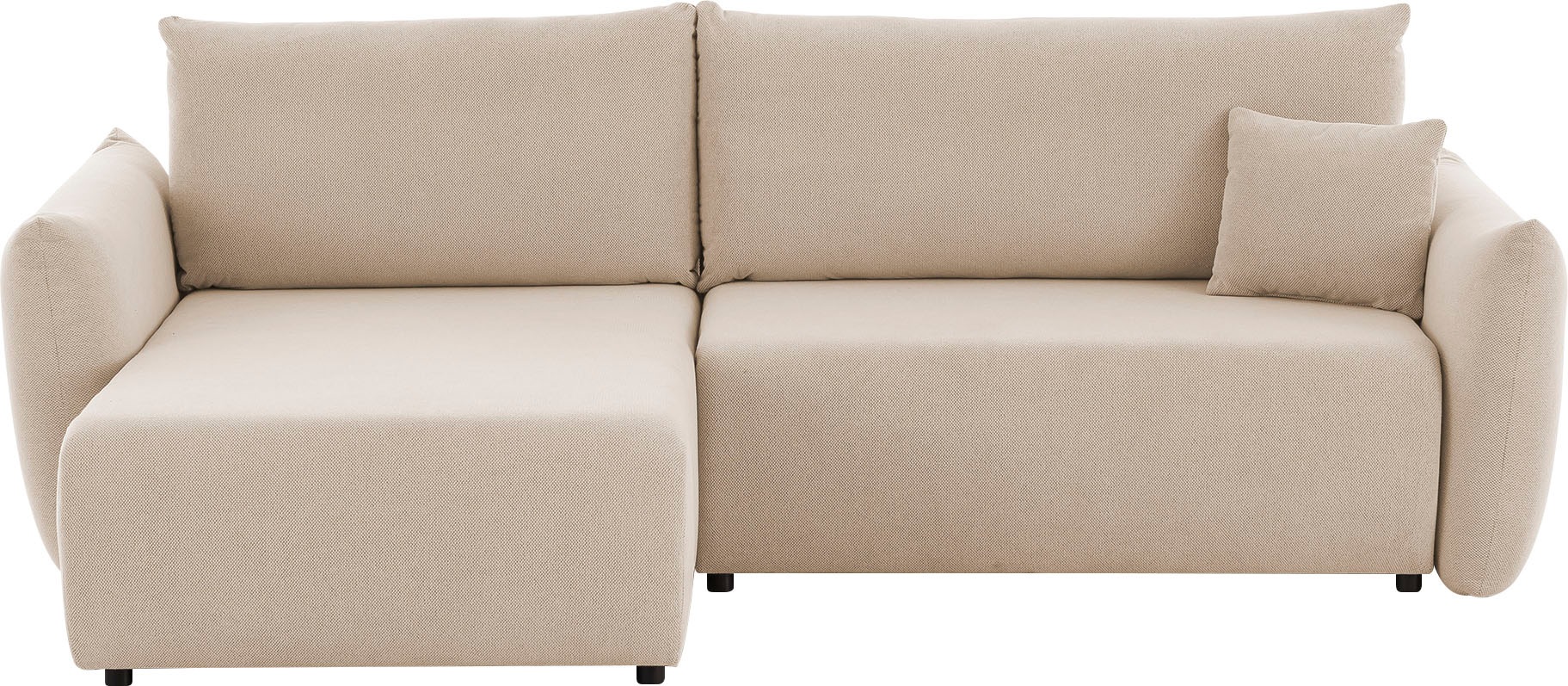 Home affaire Ecksofa »MAVAS Schlafsofa mit Bettkasten, L-Form,« ca.257/127c günstig online kaufen