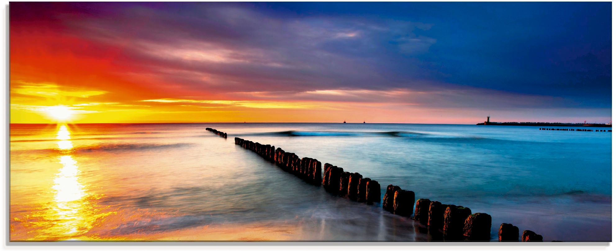 Artland Glasbild »Ostsee mit schönem Sonnenaufgang« Strand 1 Stk. tlg. in v günstig online kaufen