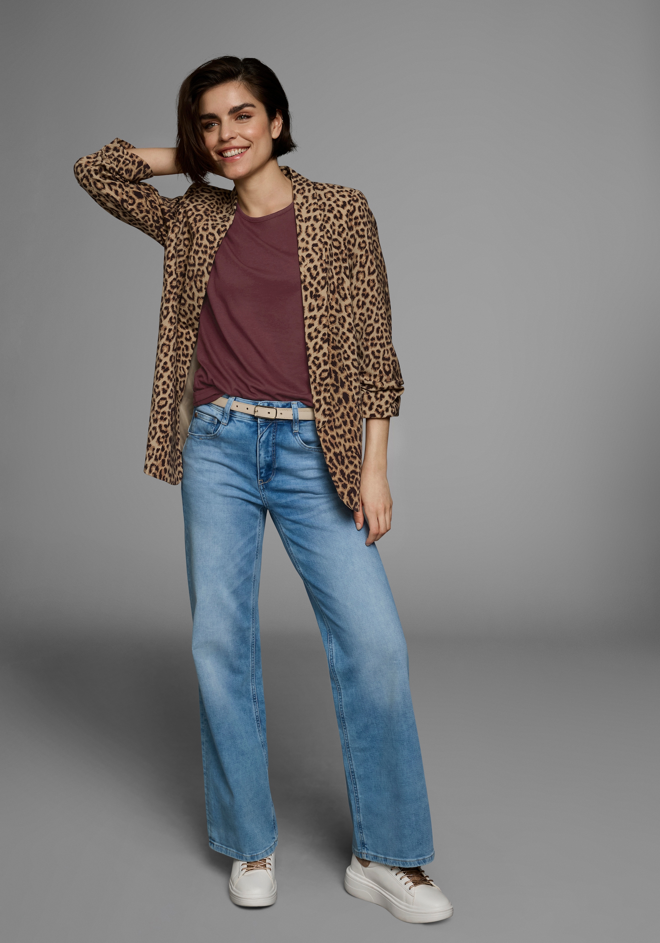 Boysen's T-Shirt Kurzarm,  unifarben,  Rundhals,  für Freizeit und Alltag