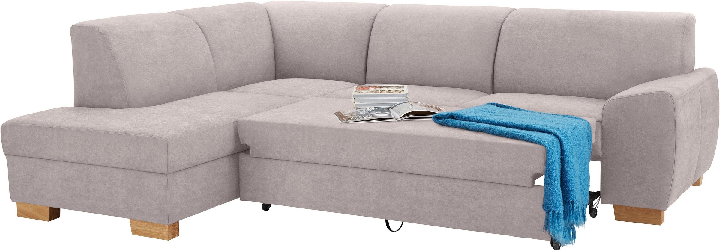 DOMO collection Ecksofa »Incanto kubische Formensprache, komfortabel, L-Form«, wahlweise mit Bettfunktion