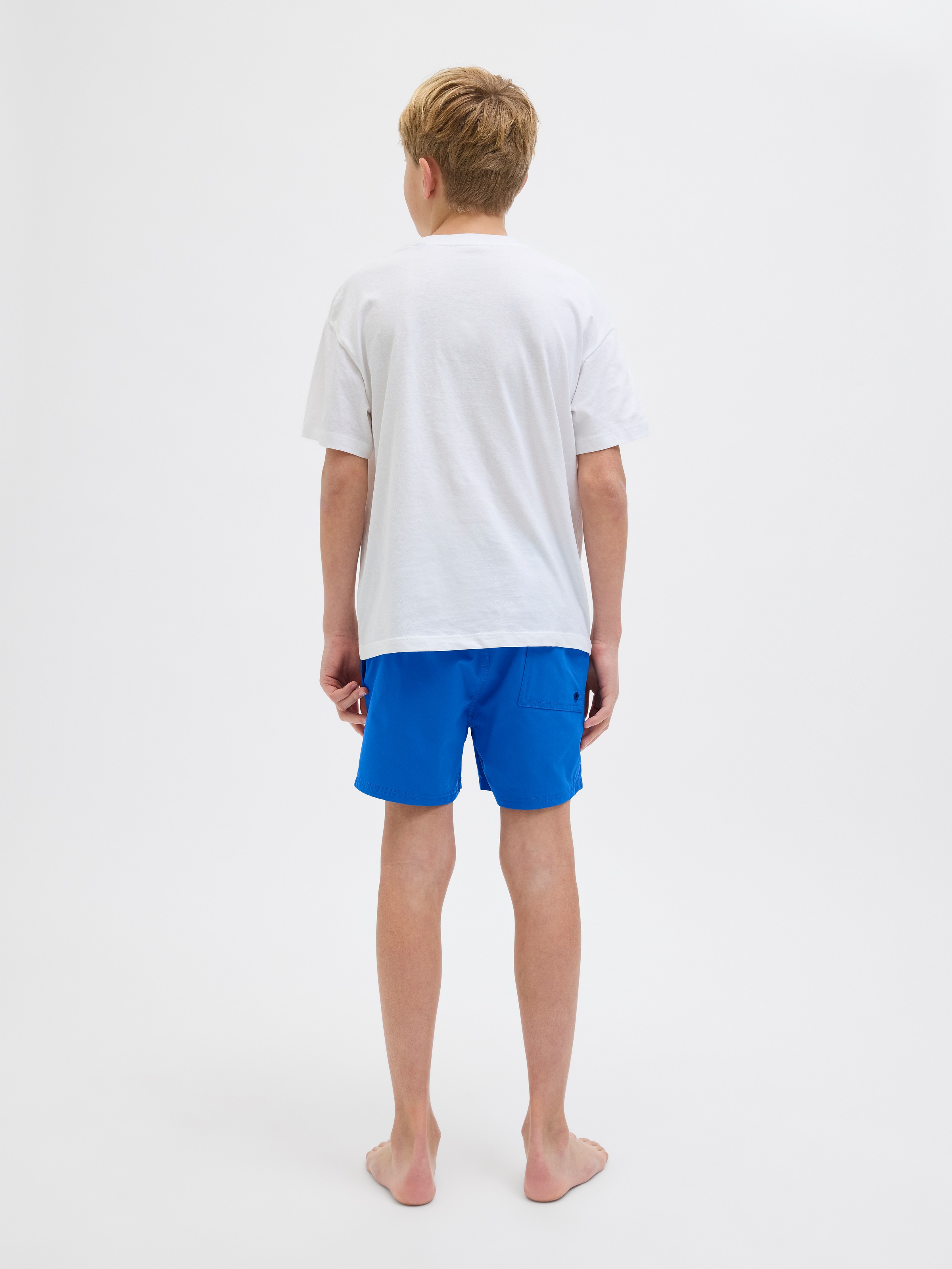 Jack & Jones Junior Badeshorts »JPSTMAUI mit Logoprint und praktischen Taschen«, bedruckt, modisch, regular fit, Web