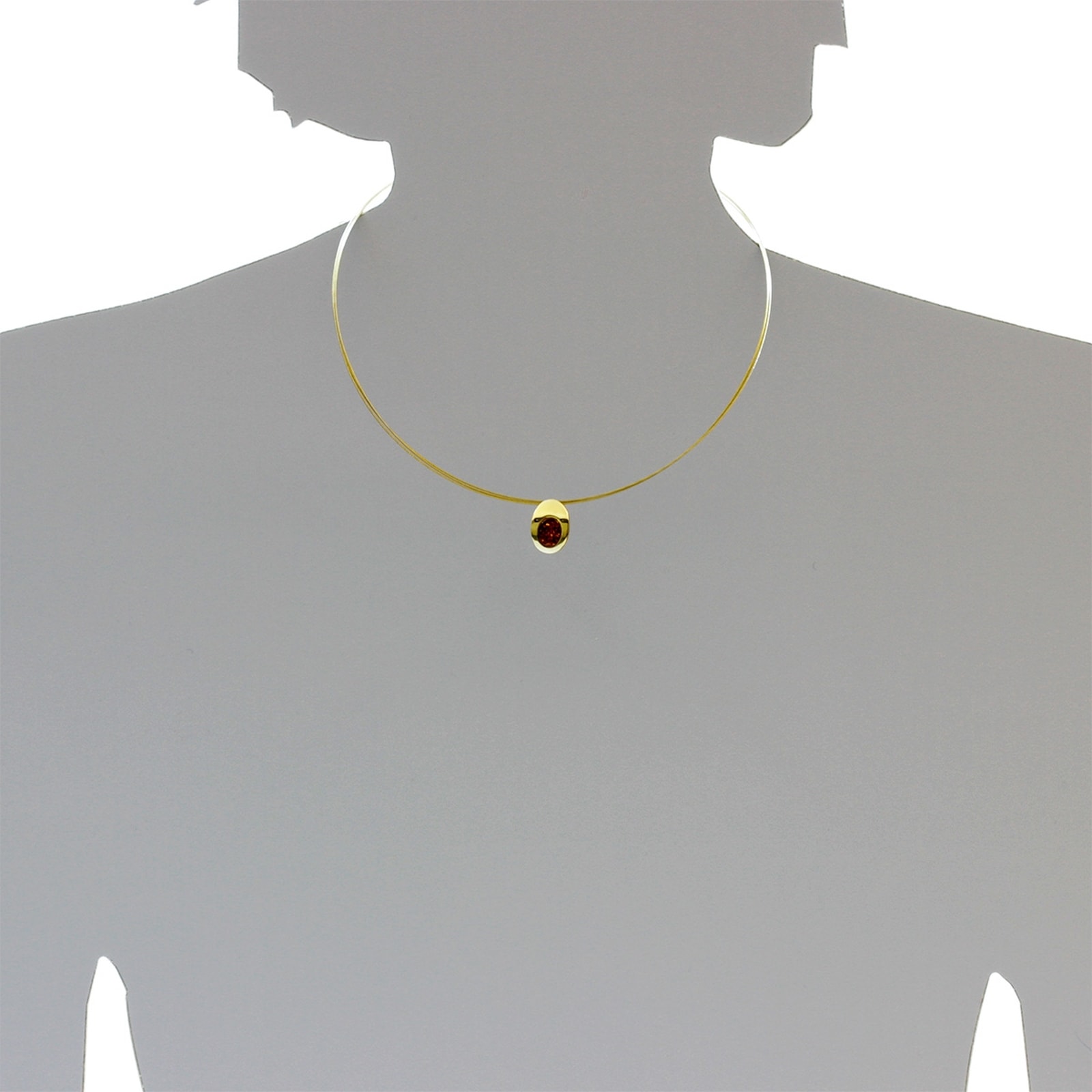 OSTSEE-SCHMUCK Halsreif »Ostsee-Schmuck Halsreif mit Anhänger Gleiter-Rabea 16 x 11 mm«