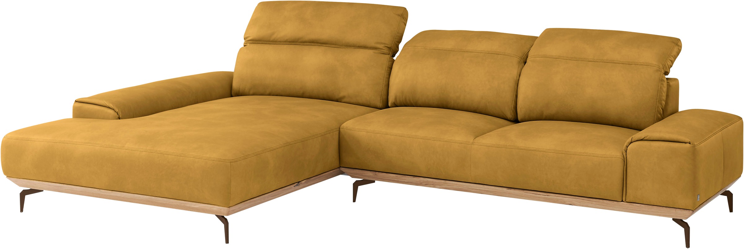 Musterring Wohnlandschaft »MR 2490«, Bronze-Fuß Sitzhöhe 46cm, wahlweise mit Funktionen, Maße 342 x 207 cm