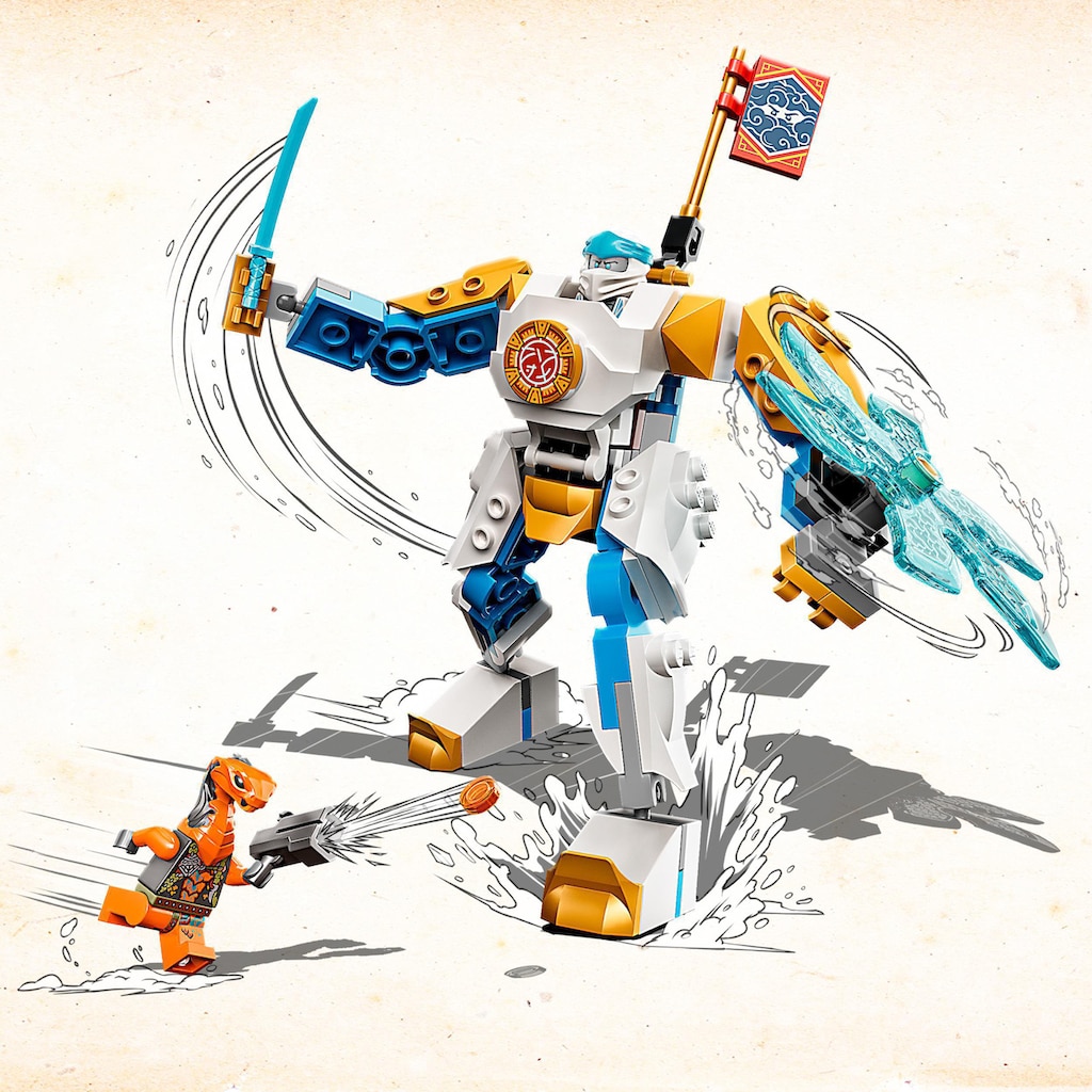 LEGO® Konstruktionsspielsteine »Zanes Power-Up-Mech EVO (71761), LEGO® NINJAGO®«, (95 St.)