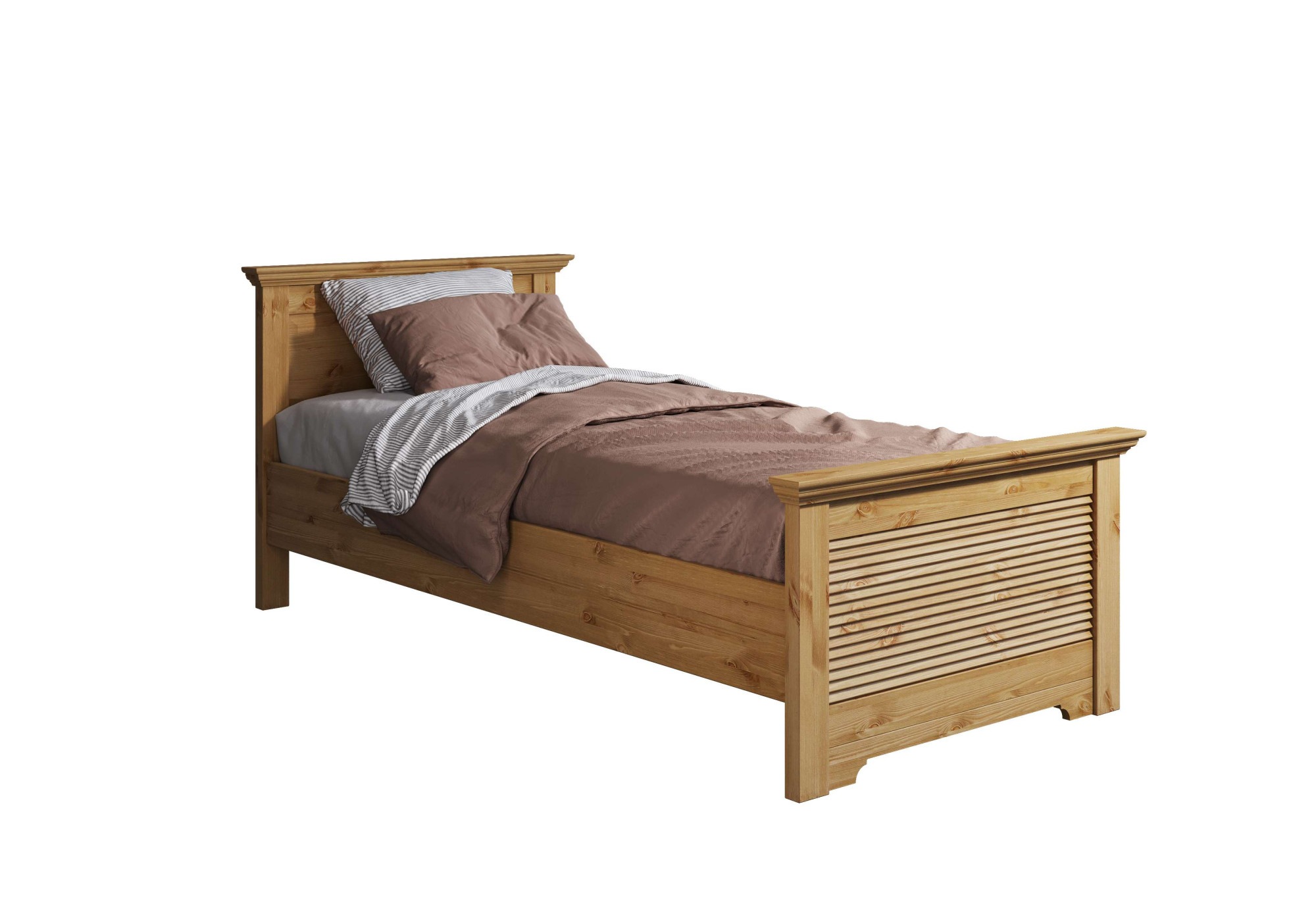 Home affaire Bett »Rauna, Landhausstil, edles Design mit Lamellen und Kasse günstig online kaufen