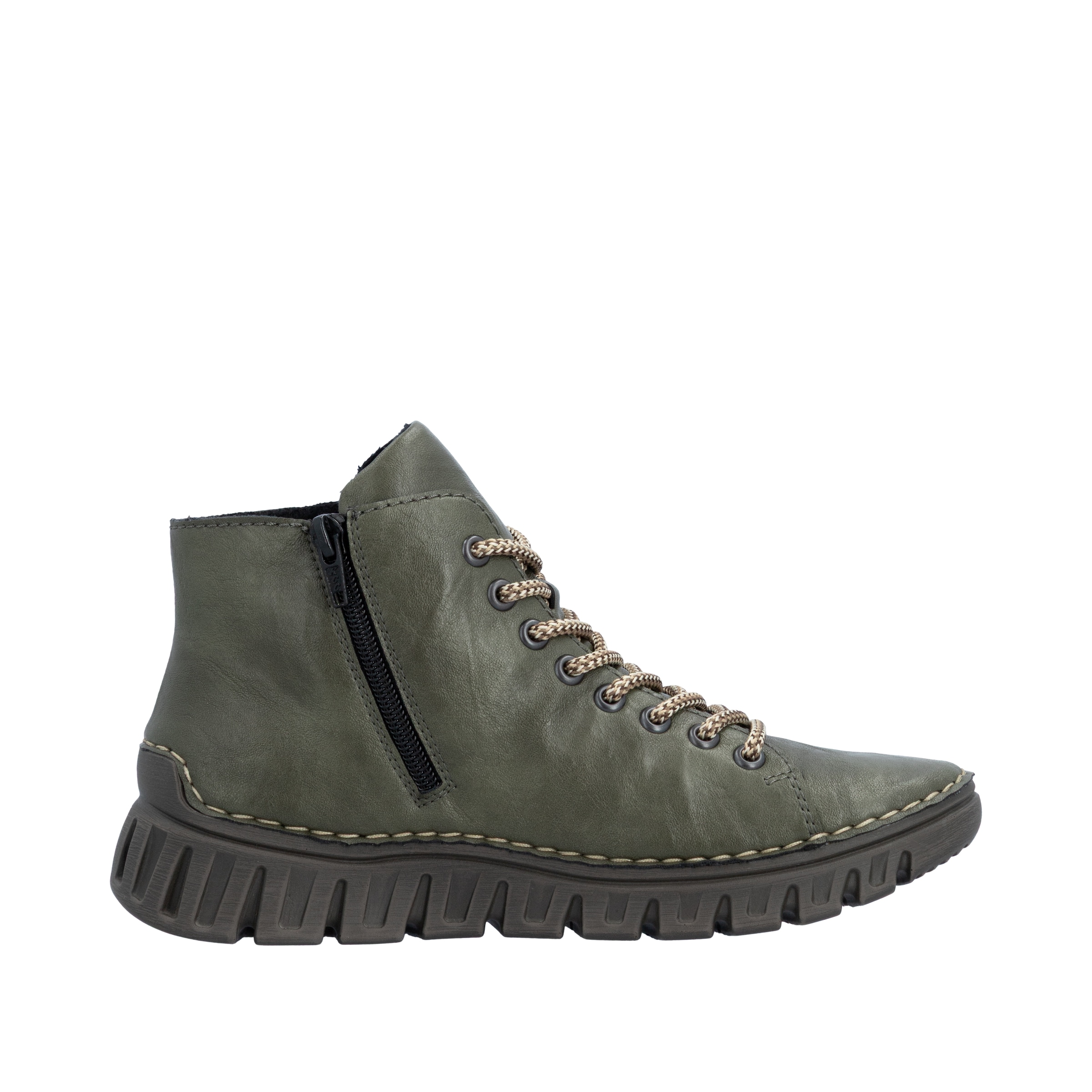 Rieker Schnürboots  Casual-Boots, Stiefelette, Plateauboots mit Kontrastnähten