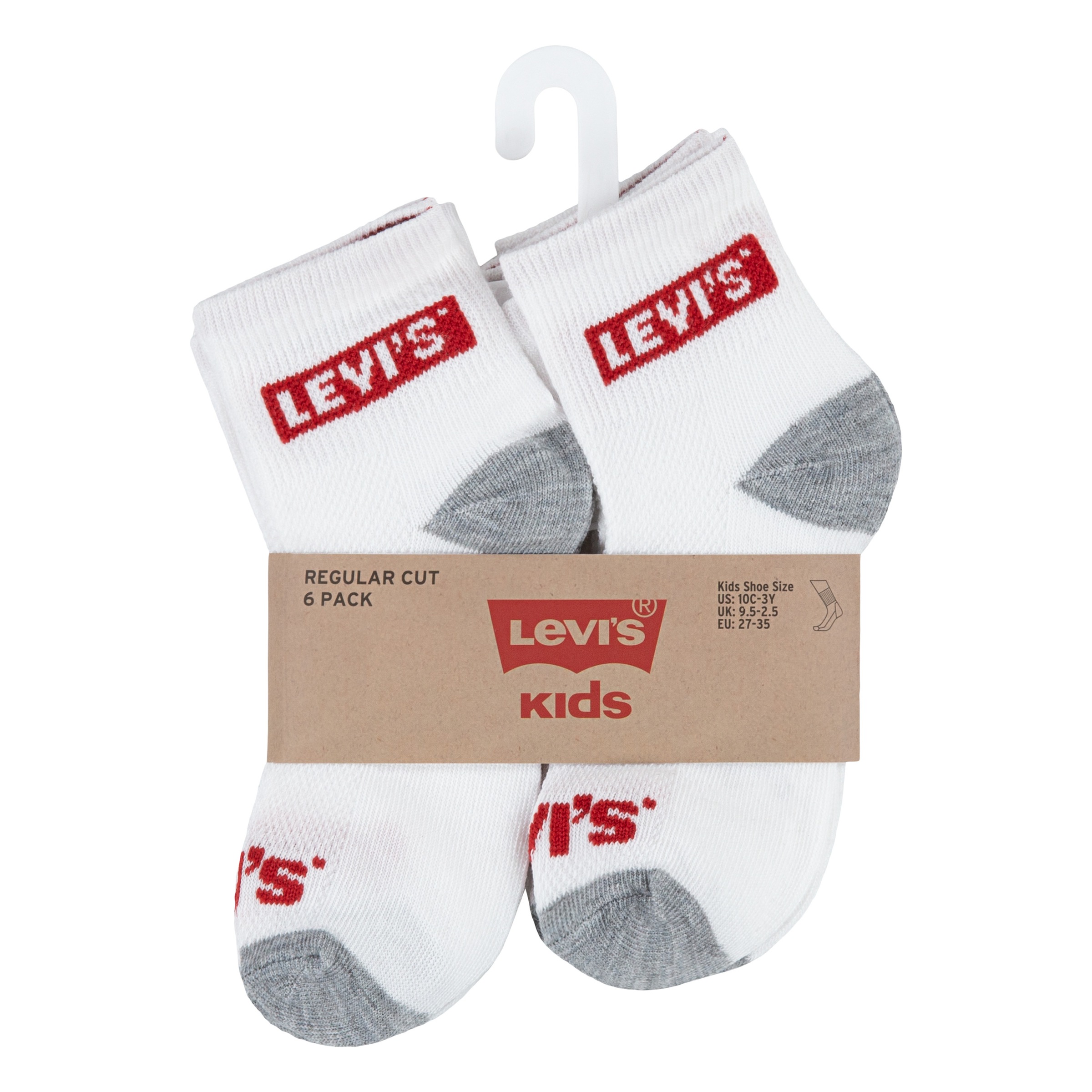 Levi's® Kids Kurzsocken »LHN BOX TAB LOW CUT 6PK MarkeL«, (Packung, 6 Paar), UNISEX