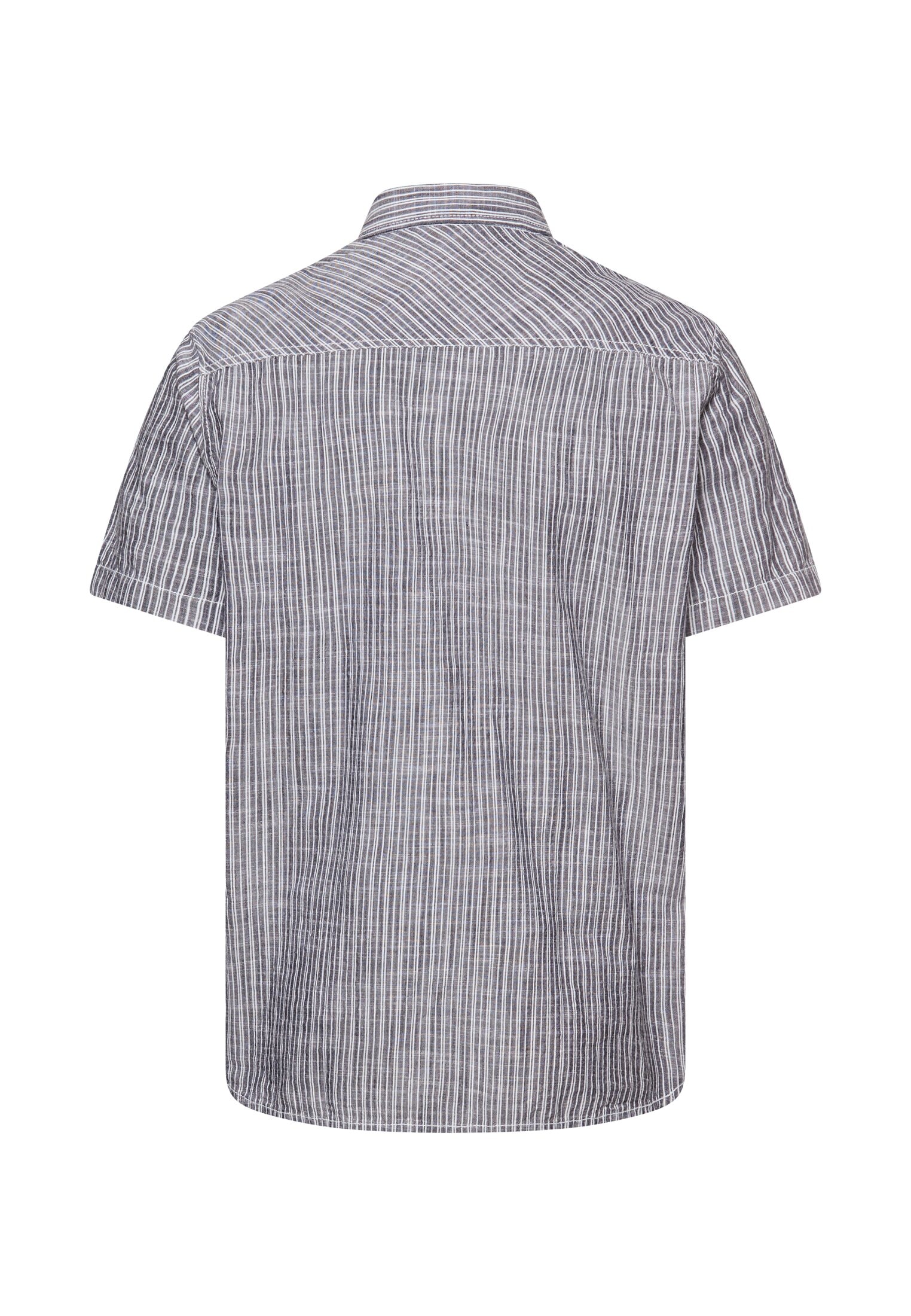 camel active Kurzarmhemd im Streifen-Design und mit Button-Down-Kragen