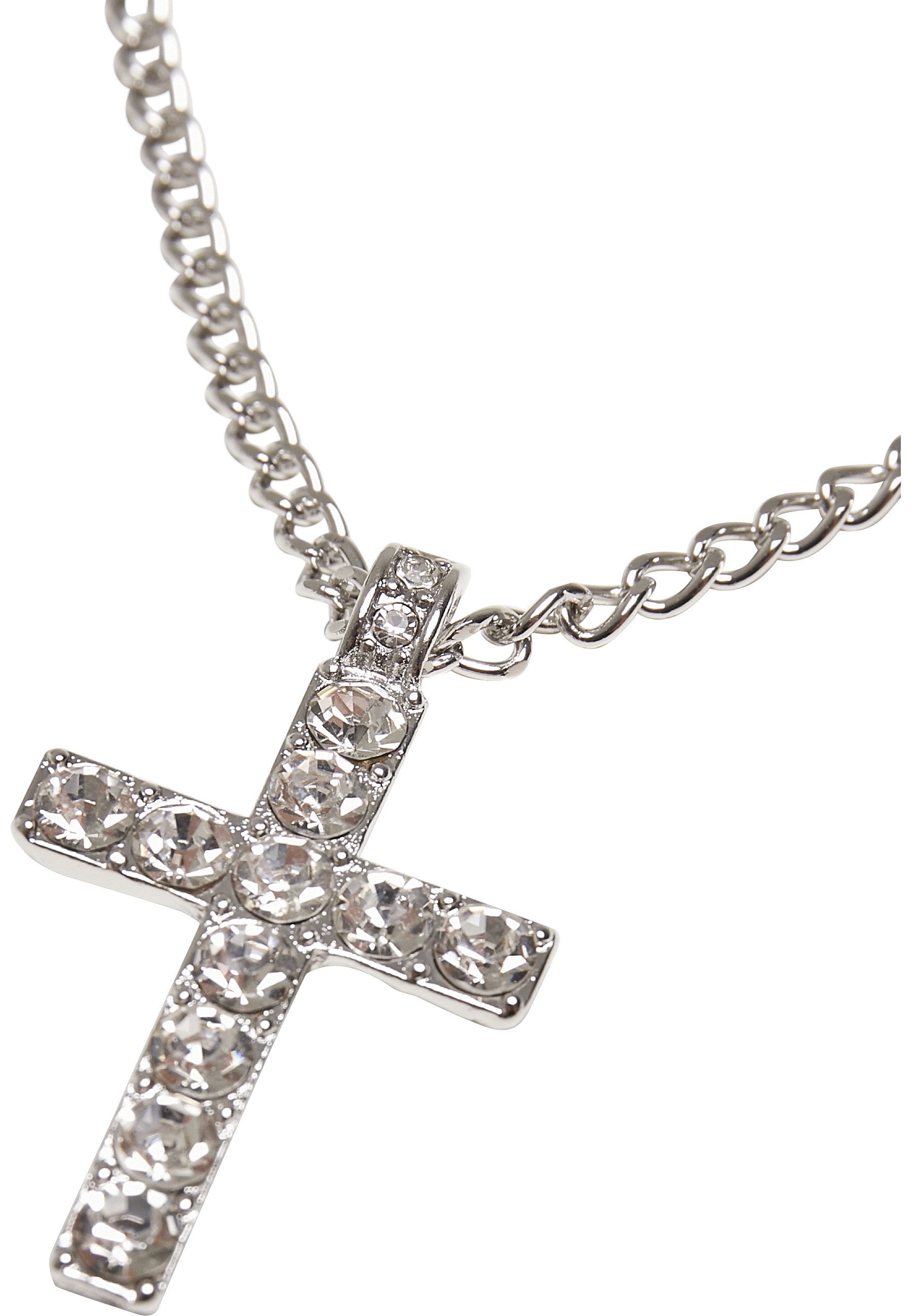 URBAN CLASSICS Edelstahlkette »Urban Classics Unisex Diamond Cross Necklace«