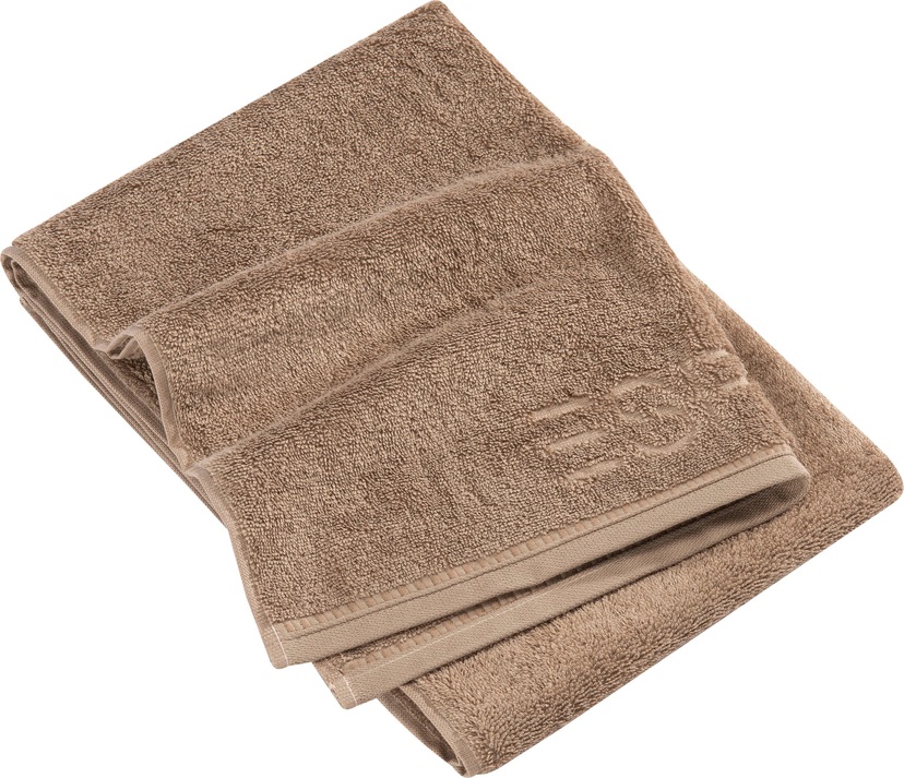 Egeria Handtuch »Manhatten Gold«, (1 bestellen reine schnell mit Baumwolle Streifenbordüre, Uni und bequem St.), Programm