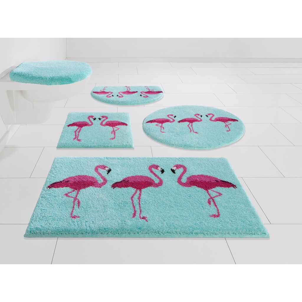 Grund Badematte »Flamingos«, Höhe 20 mm, rutschhemmend beschichtet