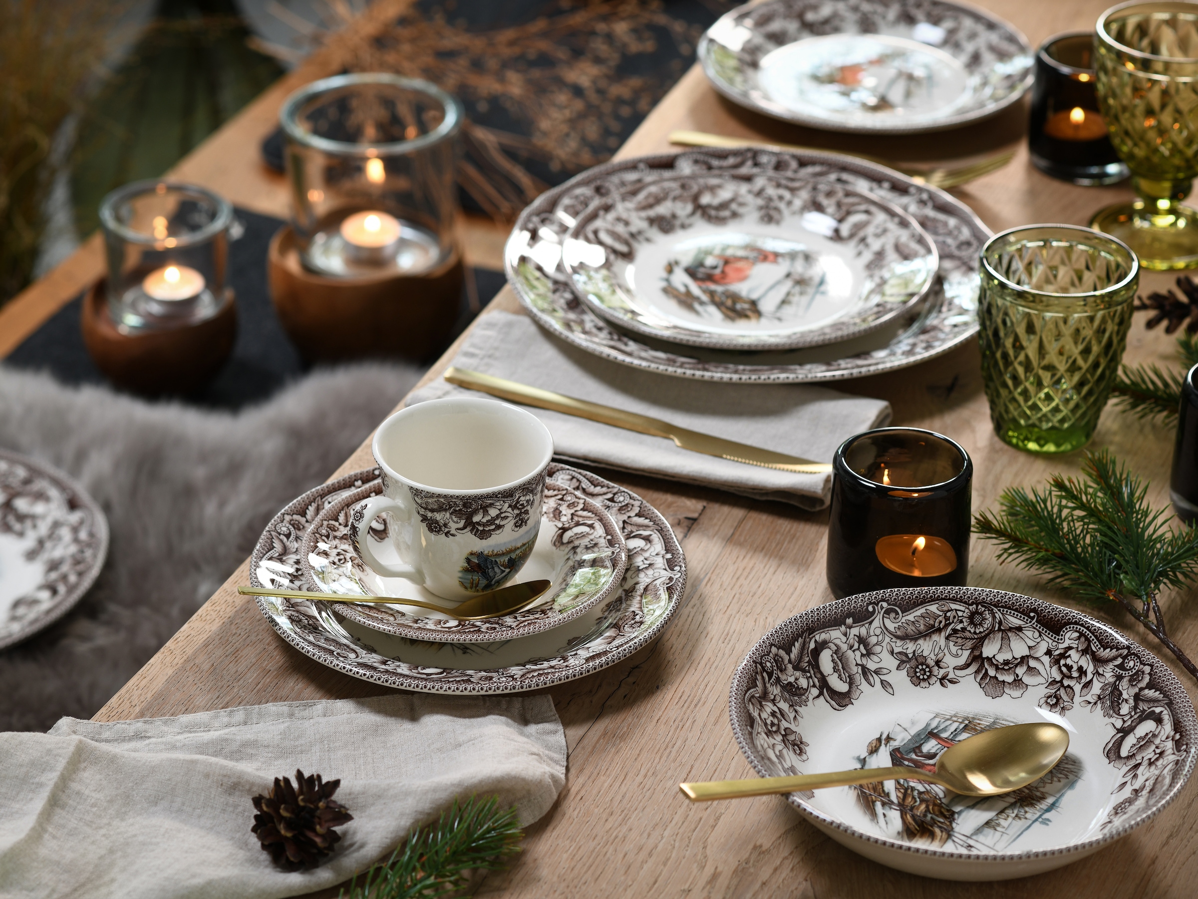 CreaTable Kombiservice »Haydon Grove, Kombi-Service 30-tlg«, (Set, 30 tlg.), Tiermotive, Landhausstil