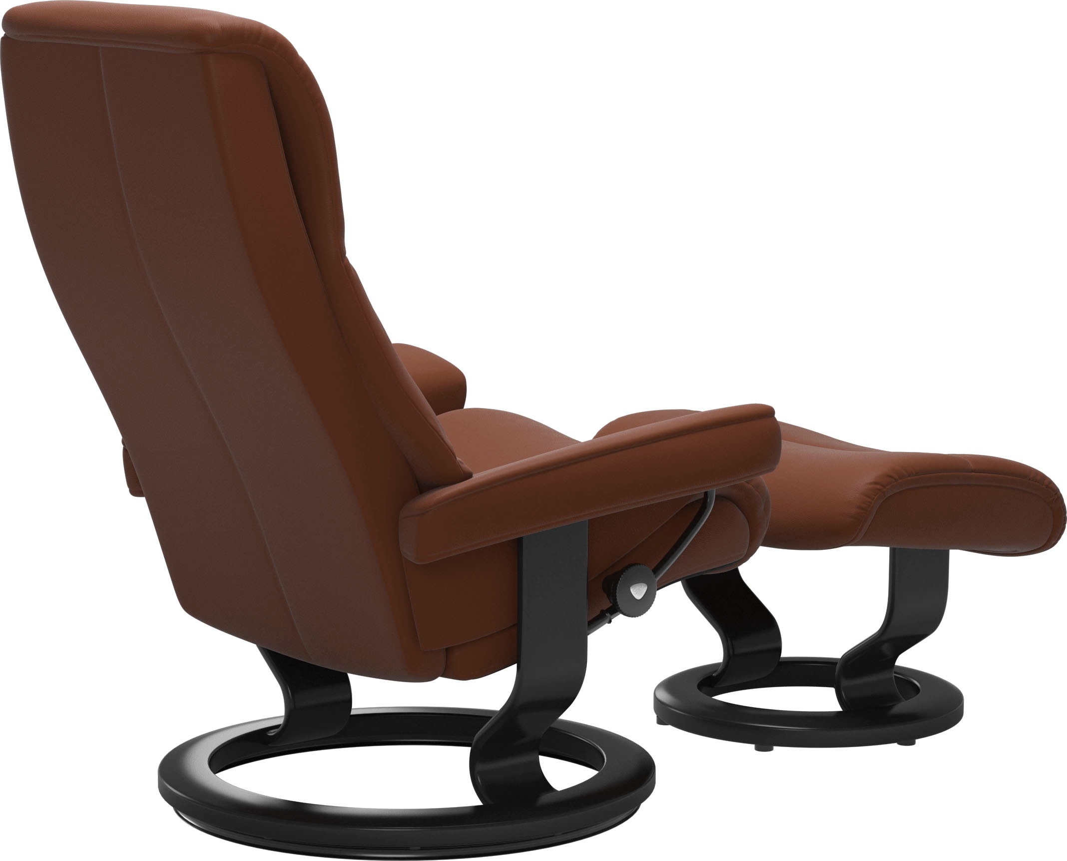 Stressless® Relaxsessel »View«, (Set, Relaxsessel mit Hocker), mit Classic Base, Größe S,Gestell Schwarz