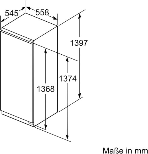 BOSCH Einbaukühlschrank »KIR51ADE0«, KIR51ADE0, 139,7 cm hoch, 55,8 cm breit