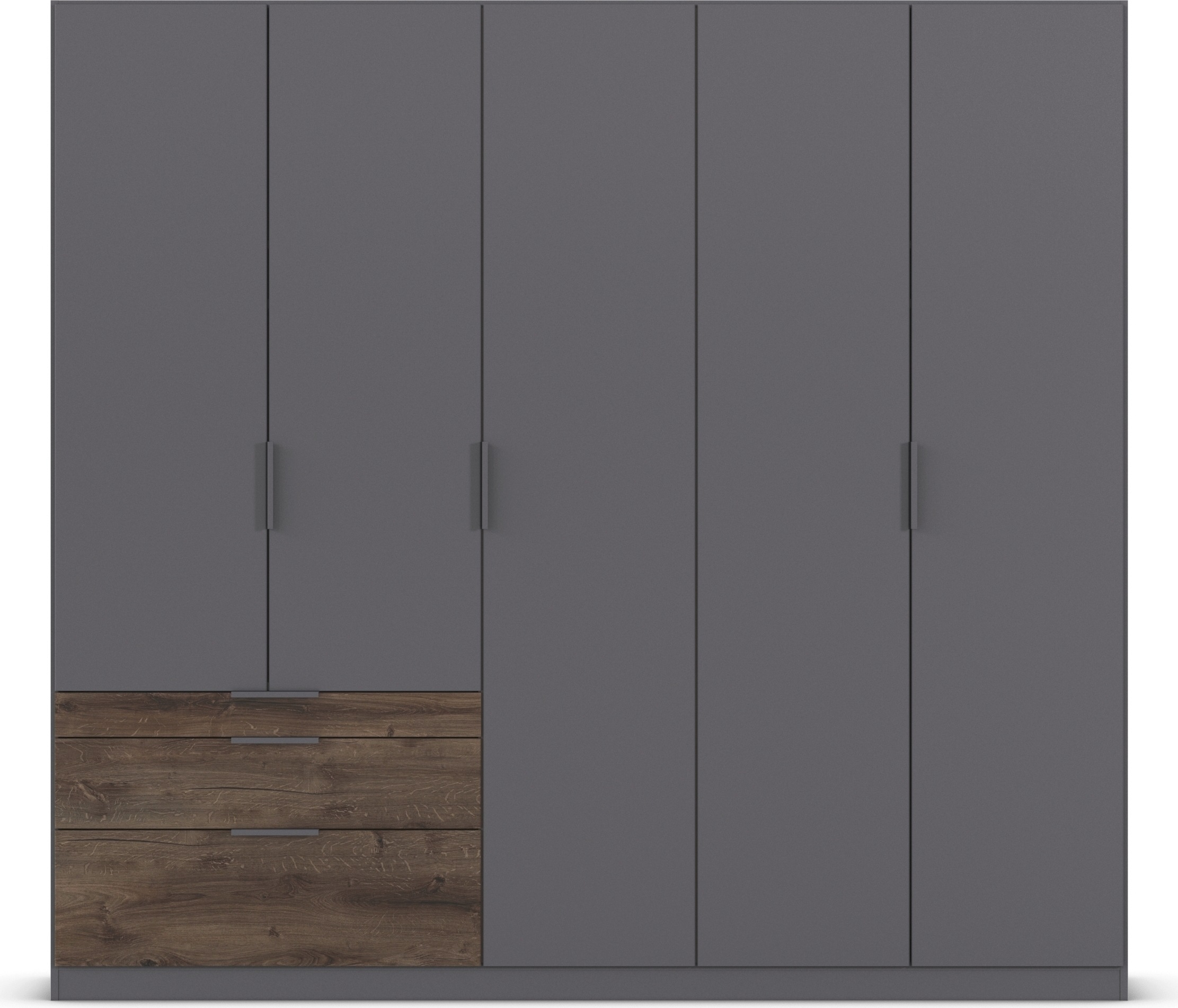 rauch Kleiderschrank »Drehtürenschrank Schrank Garderobe Schlafzimmerschrank KODA«, (oberer Schubkasten mit praktischer Inneneinteilung), mit asymmetrisch angeordneten Schubladen MADE IN GERMANY