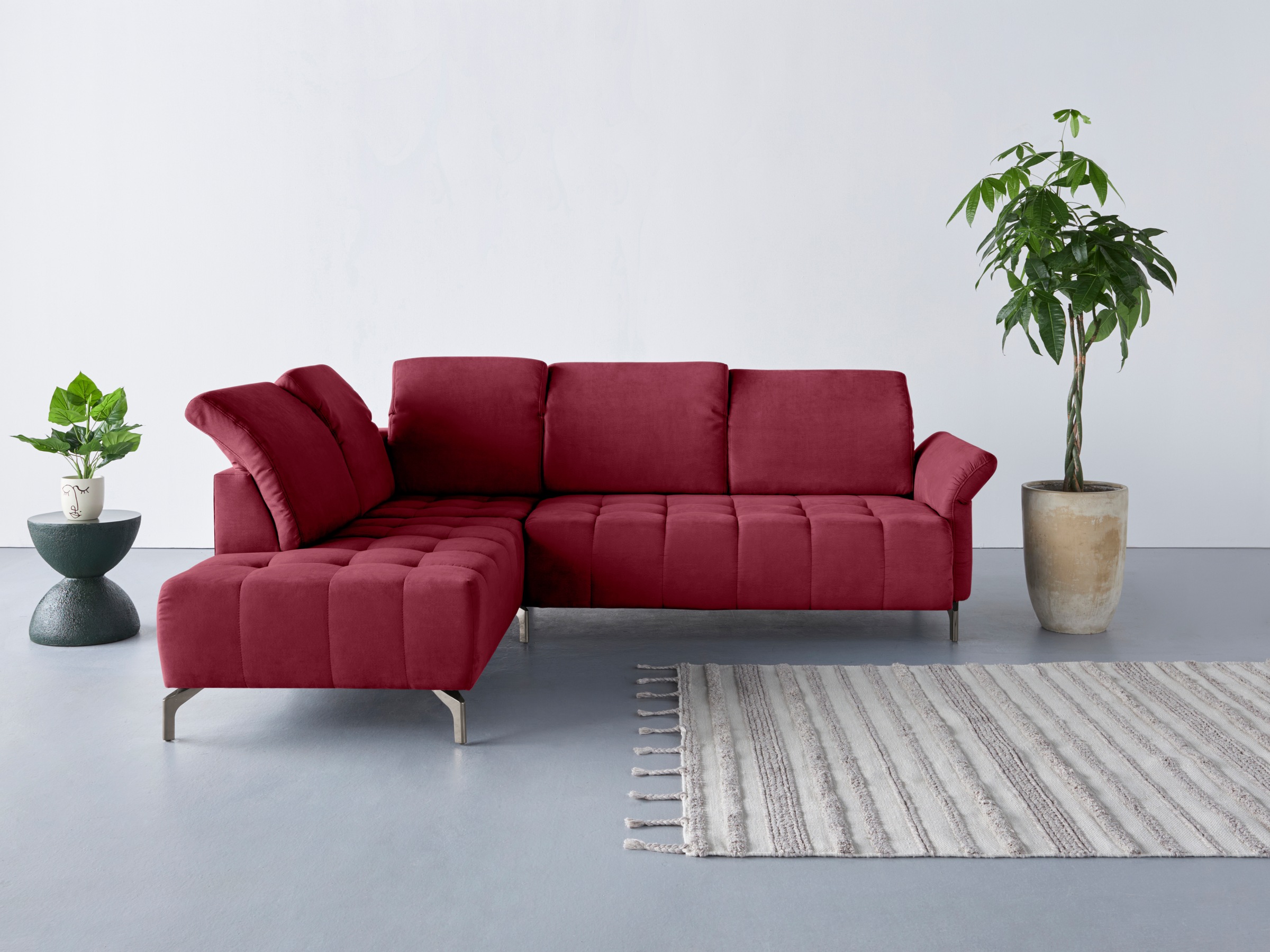 INOSIGN Ecksofa »Fresh L-Form«, Federkern, wahlweise Kopfteilverstellung un günstig online kaufen