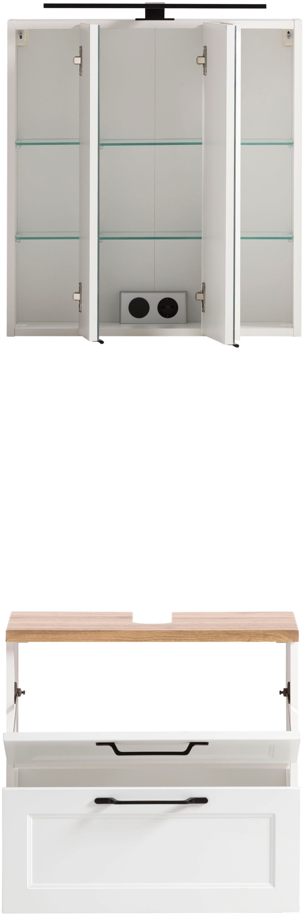 welltime Badmöbel-Set »Lana«, (Komplett-Set, 2 St.), Badezimmer-Set, 2-teilig, 60 cm breit