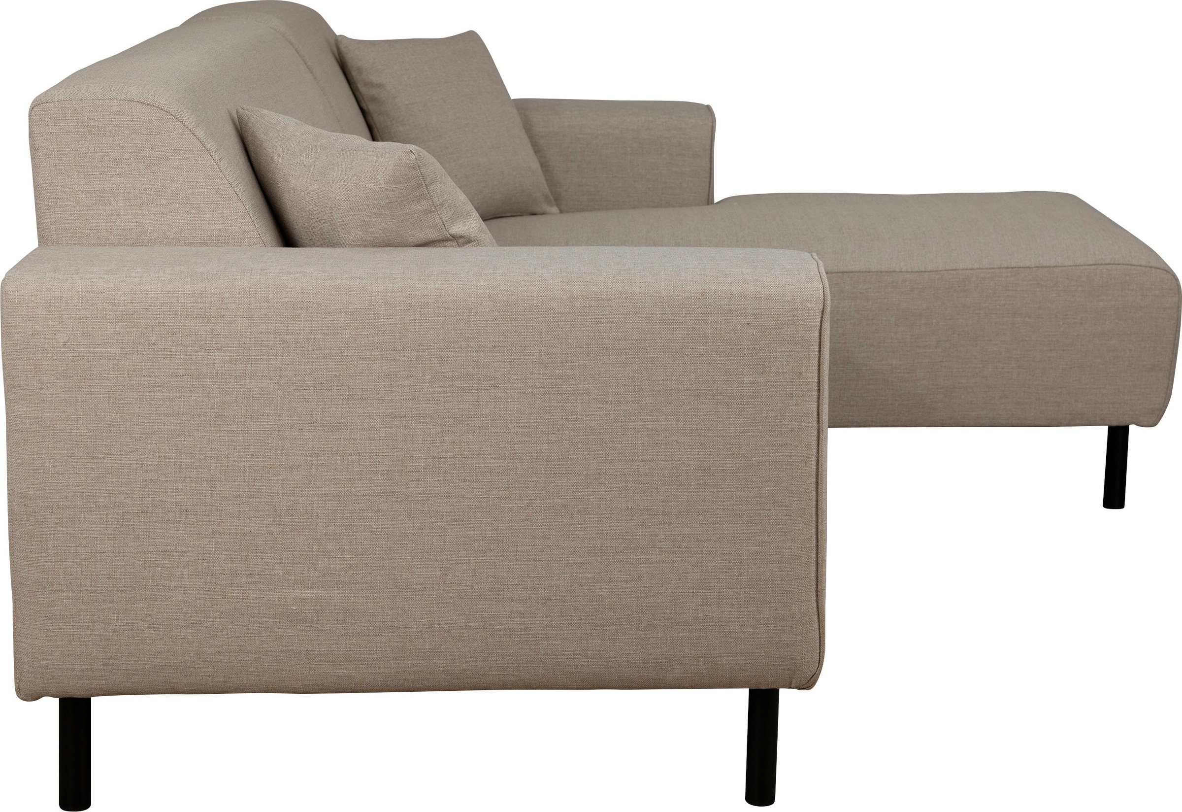 Home affaire Ecksofa »ARROS L-Form mit Wellenunterfederung, Maße B/T/H: 235/163/81 cm«, incl. Zierkissen, mit Recamiere rechts/links bestellbar, auch in Cord