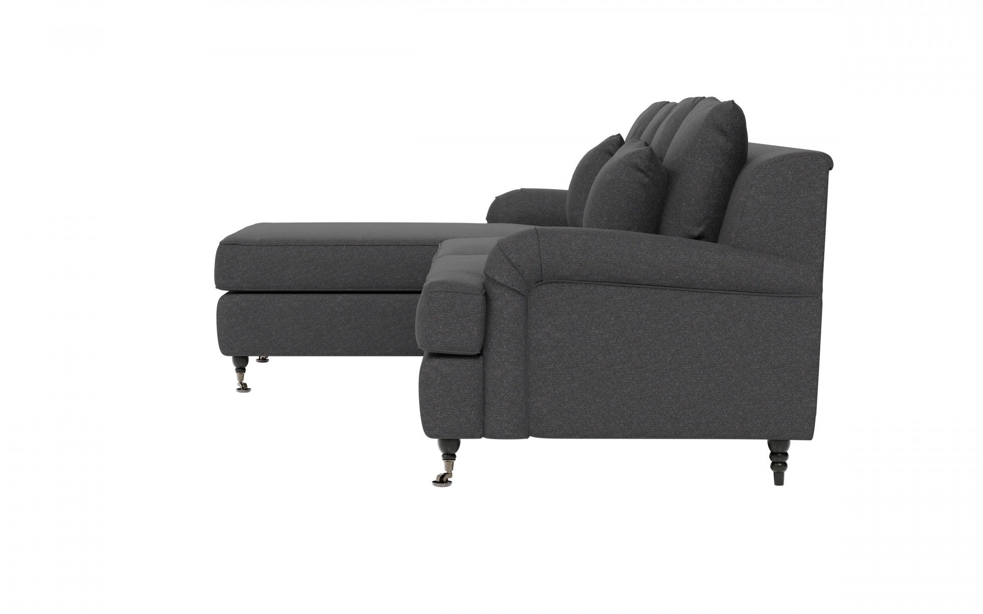Guido Maria Kretschmer Home&Living Ecksofa »NORIN L-Form«, zwei Fußarten: vorne - Rollen, hinten - Holzfüße