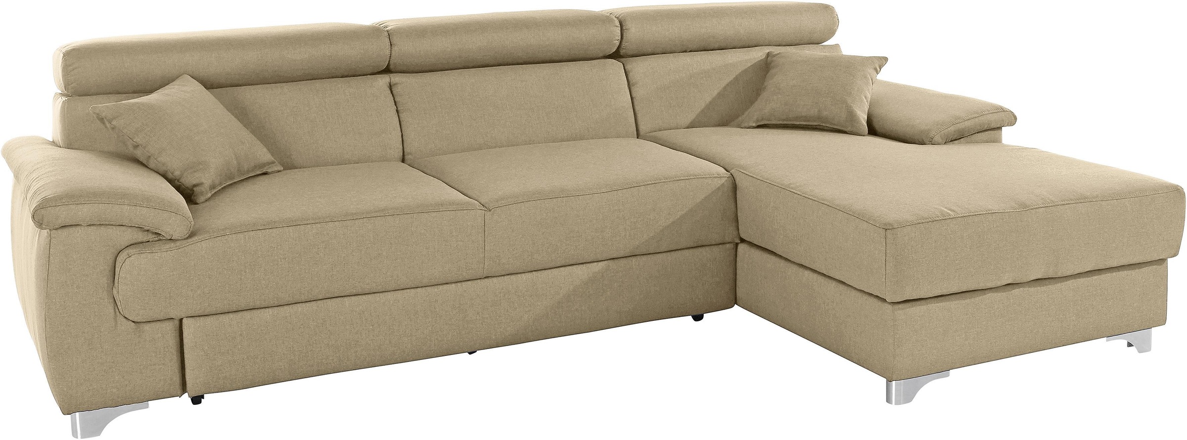 DOMO collection Ecksofa »Mira, inklusive Kopfteilverstellung für mehr Wohlf günstig online kaufen