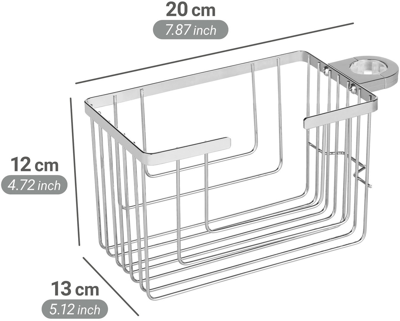 WENKO Duschablage »Valognes« Duschstangencaddy aus rostfreiem Edelstahl, Montage ohne Bohren