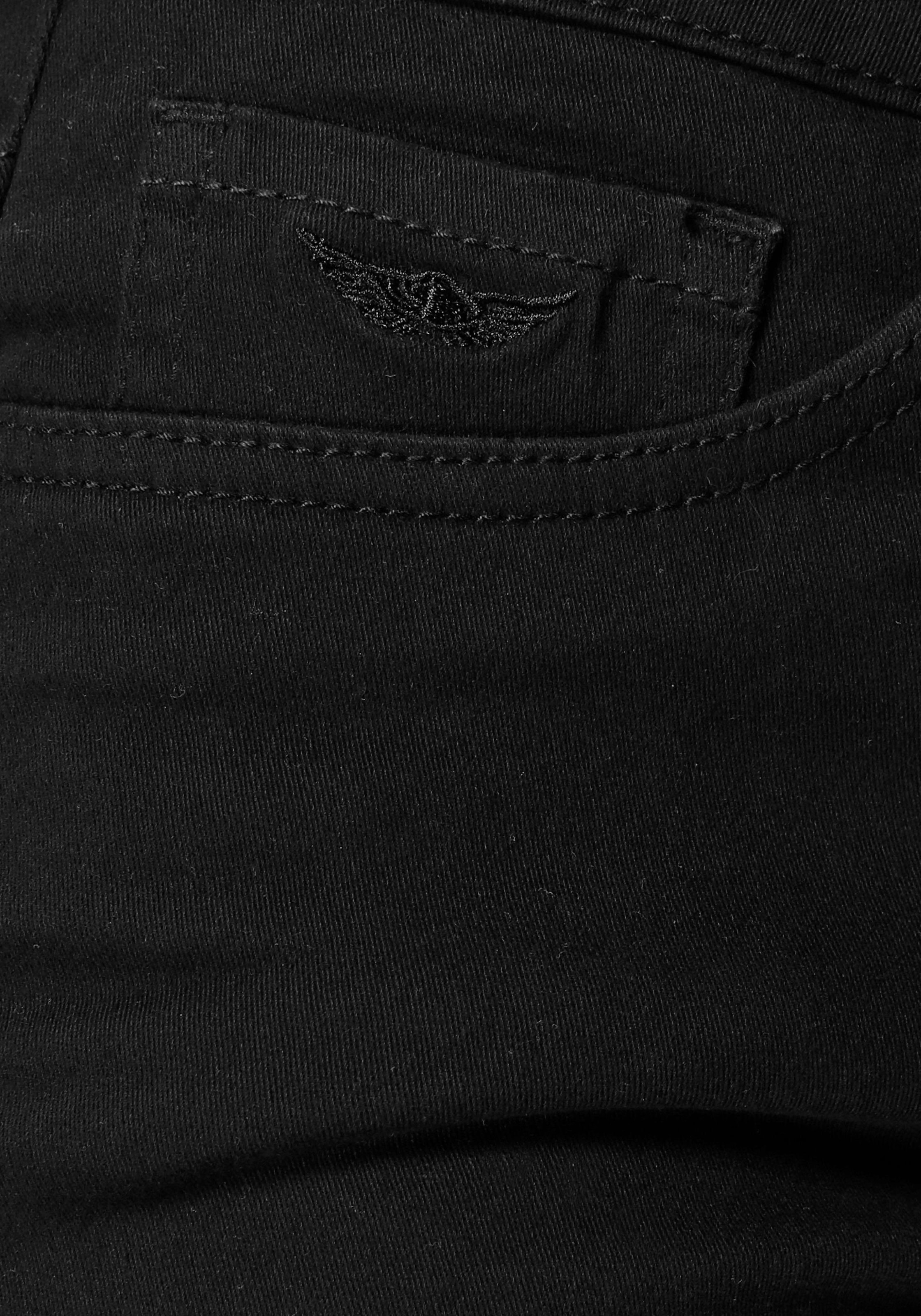 Arizona Bootcut-Jeans »Baby-Boot«, normale Leibhöhe, Bootcut, mit Coinpocket, mit Eingrifftaschen