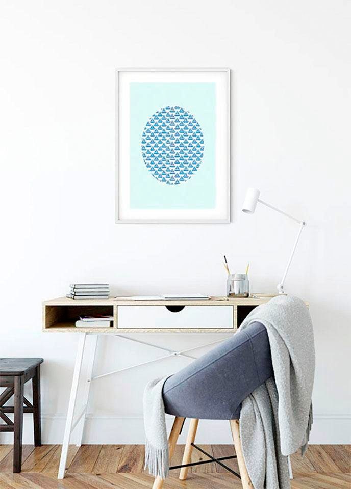 Komar Bild »Shelly Patterns Aqua«, Formen-Kunst, (1 St.), Wandbild zur Dekoration - ohne Rahmen