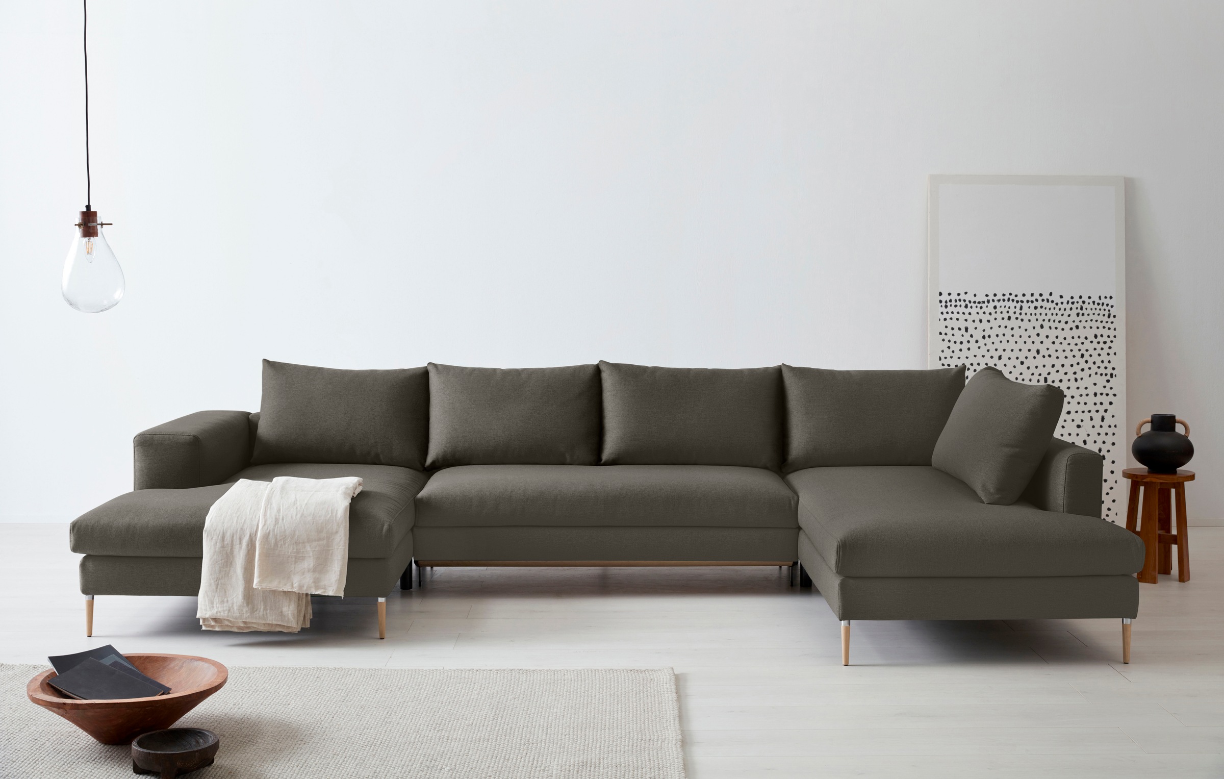 OTTO products Wohnlandschaft "Finnja, viel Platz, wahlweise Bettfunktion un günstig online kaufen